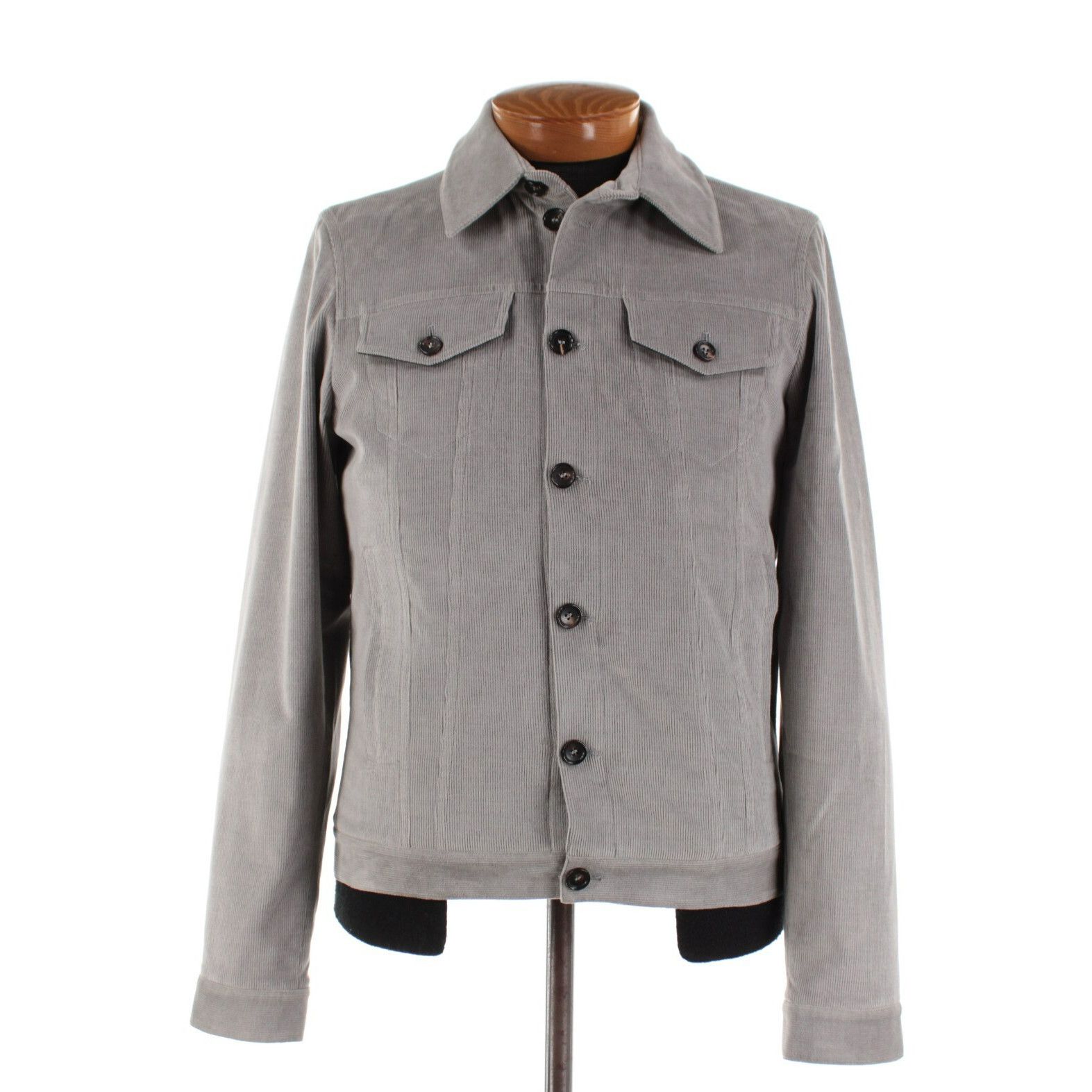 Luciano Barbera Luciano Barbera Jacket Size M US In Gray Cotton Blend Size US M / EU 48-50 / 2 - 1 Thumbnail