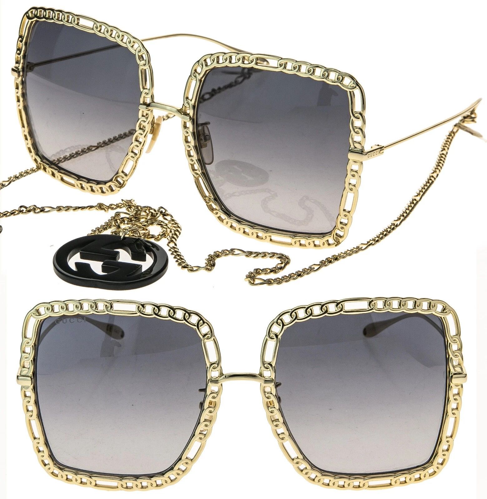 Gucci GUCCI GG1033S 1033 Gold Detachable Chain Necklace GG 002 Size ONE SIZE - 1 Thumbnail
