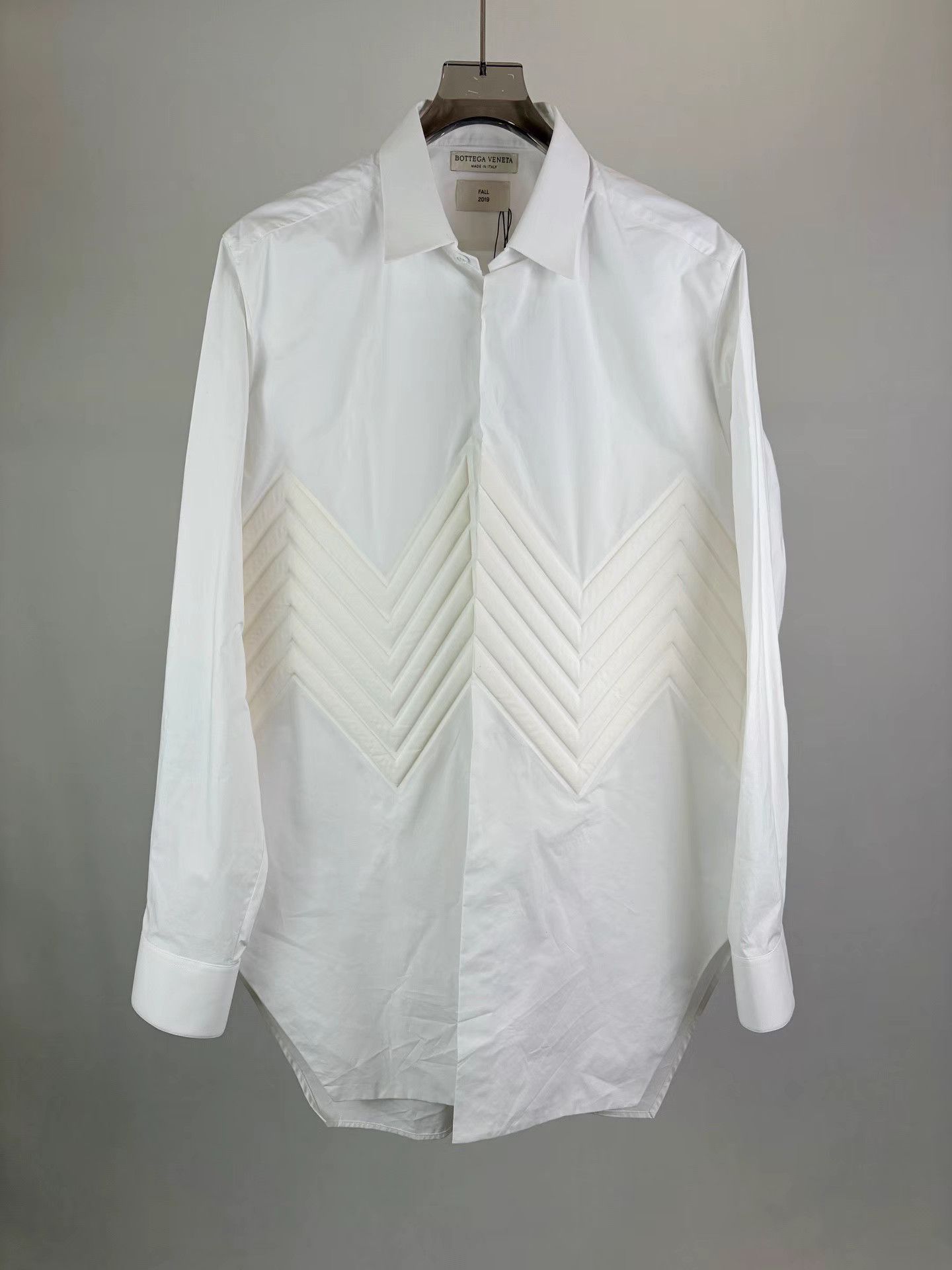 Bottega Veneta Bottega Veneta Court Geometric White Shirt K1 Size US XS / EU 42 / 0 - 1 Thumbnail