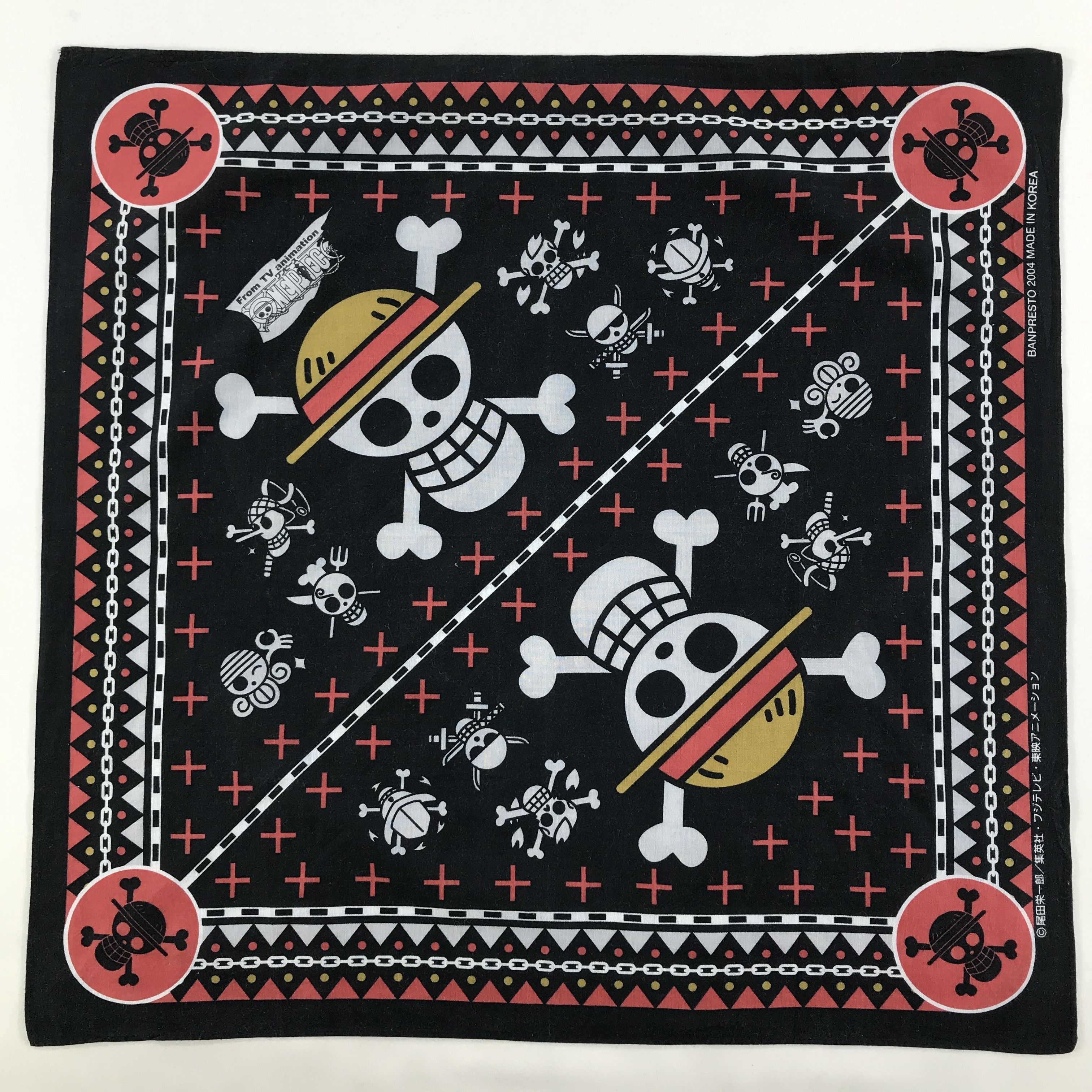 One Piece × Vintage One Piece Bandana / Handkerchief / Neckerchief - S1804 Size ONE SIZE - 1 Thumbnail