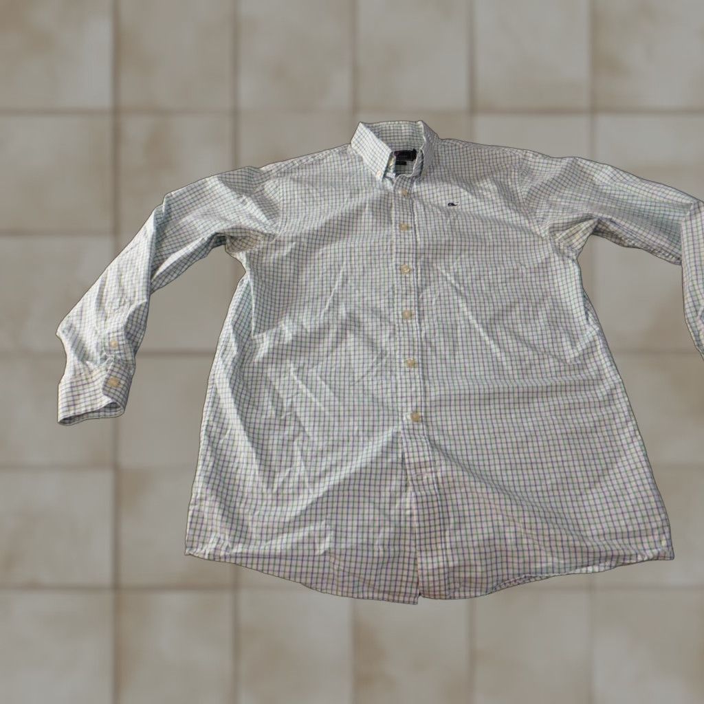 Vineyard Vines Vineyard Vines Shirt Womens XL Green Plaid Button-Up Long Sleeve Collared Cotton Rayon Casual Whale Logo Womens Size XL / US 12-14 / IT 48-50 - 1 Thumbnail