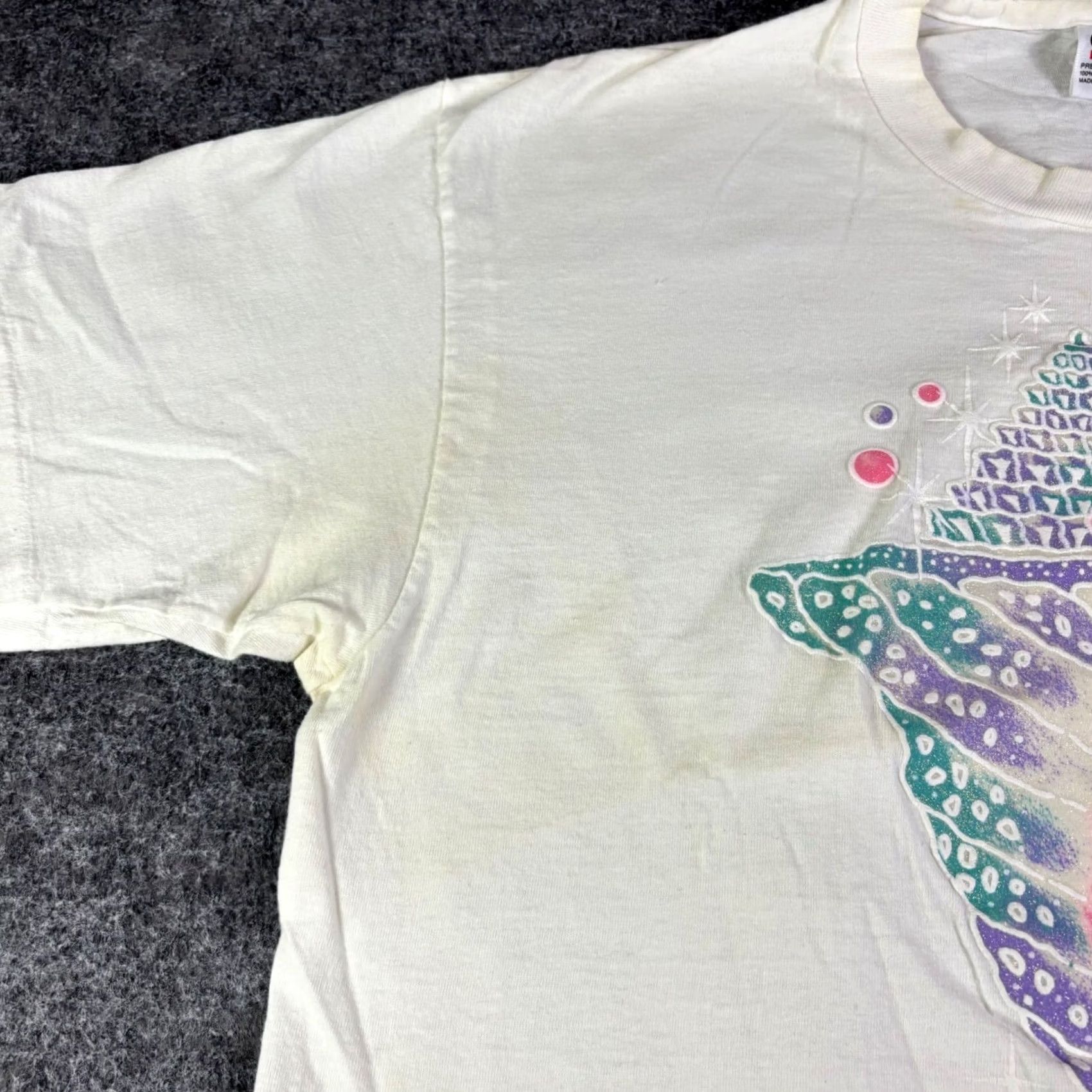 Anvil VINTAGE Anvil Shirt XL White Conch Shell T Shirt 90s Men Size US XL / EU 56 / 4 - 8 Thumbnail