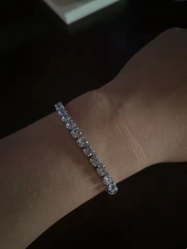 Jewelry 5mm + 17 cm Iced out Bracelet Jewelry Casual Chain Cuff Size ONE SIZE - 7 Thumbnail