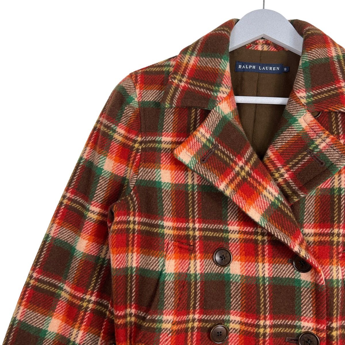 Ralph Lauren 🔥 RALPH LAUREN WOOL PLAID DOUBLE BREAST Size US S / EU 44-46 / 1 - 7 Thumbnail