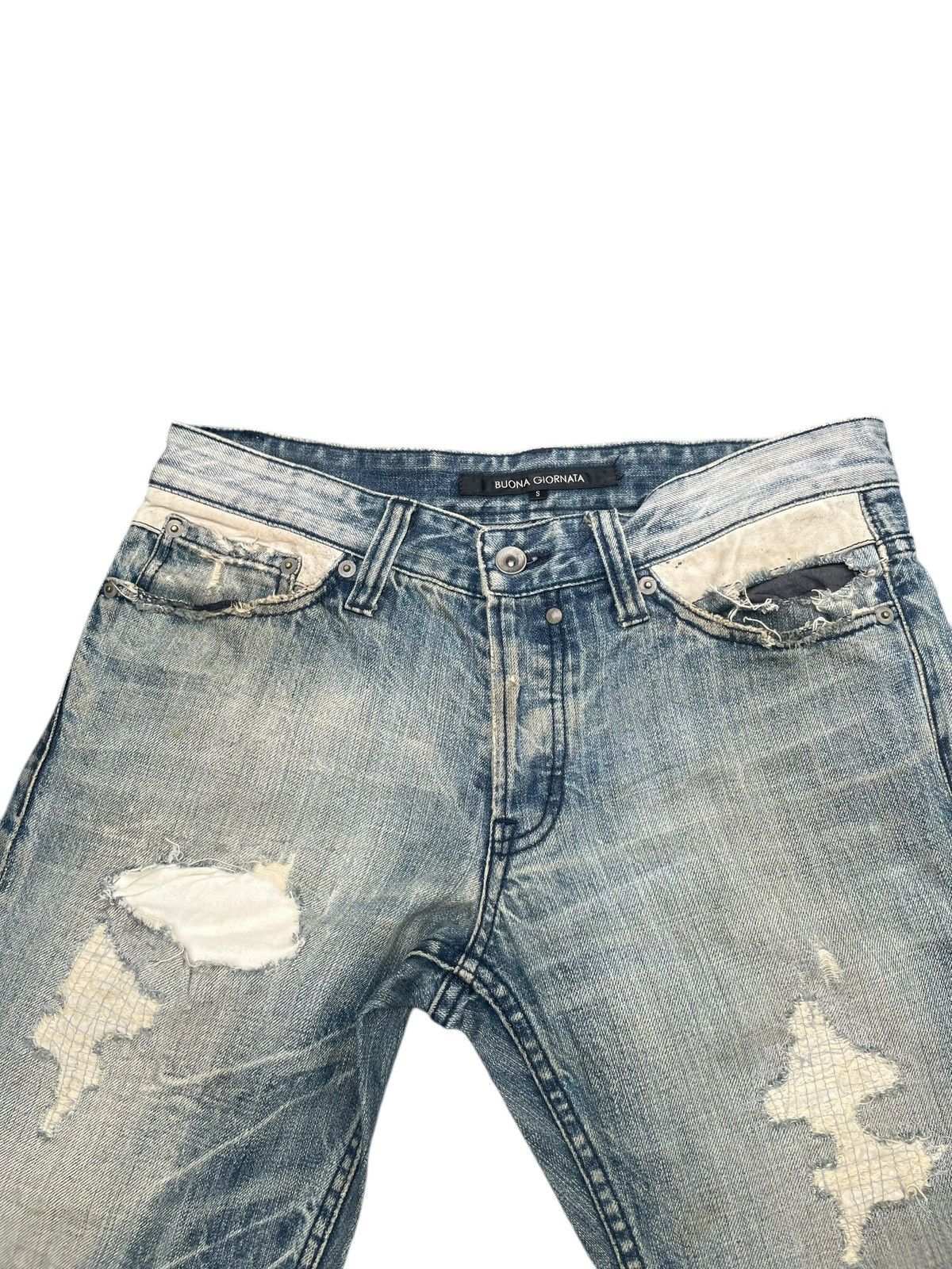 Japanese Brand Buona Giornata Distresed Denim Size US 32 / EU 48 - 6 Thumbnail