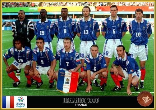 Adidas Vintage 1996 France FIFA Football Kit Template Jersey Size US S / EU 44-46 / 1 - 3 Thumbnail