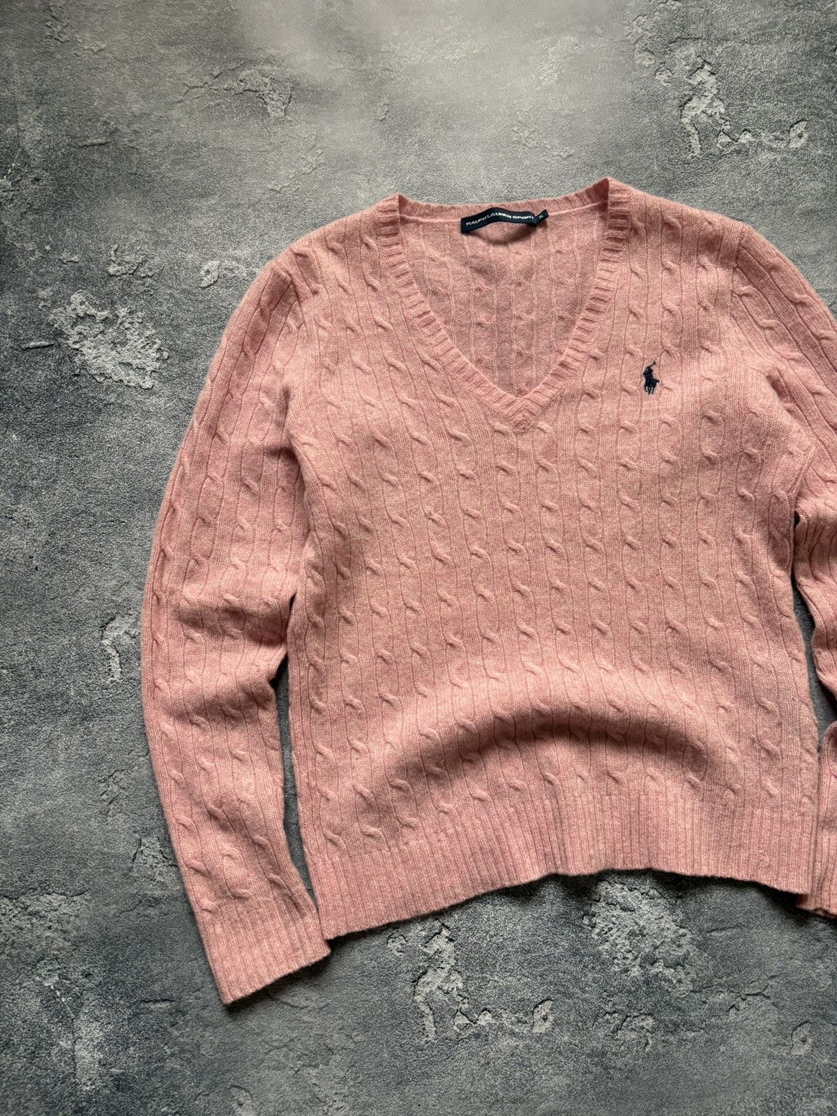 Polo Ralph Lauren Vintage Polo Ralph Lauren V-Neck Wool Pink Knitted Sweater Size XL / US 12-14 / IT 48-50 - 3 Thumbnail