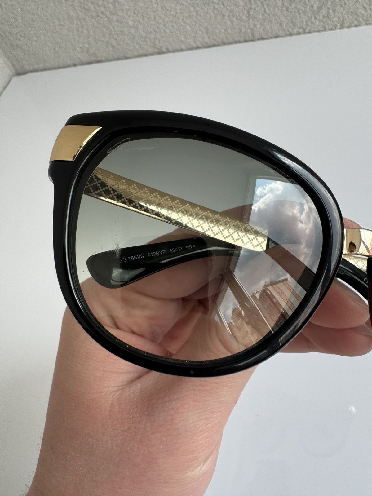 Gucci Gucci Sunglasses GG 3651/S Black Gold Size ONE SIZE - 9 Thumbnail