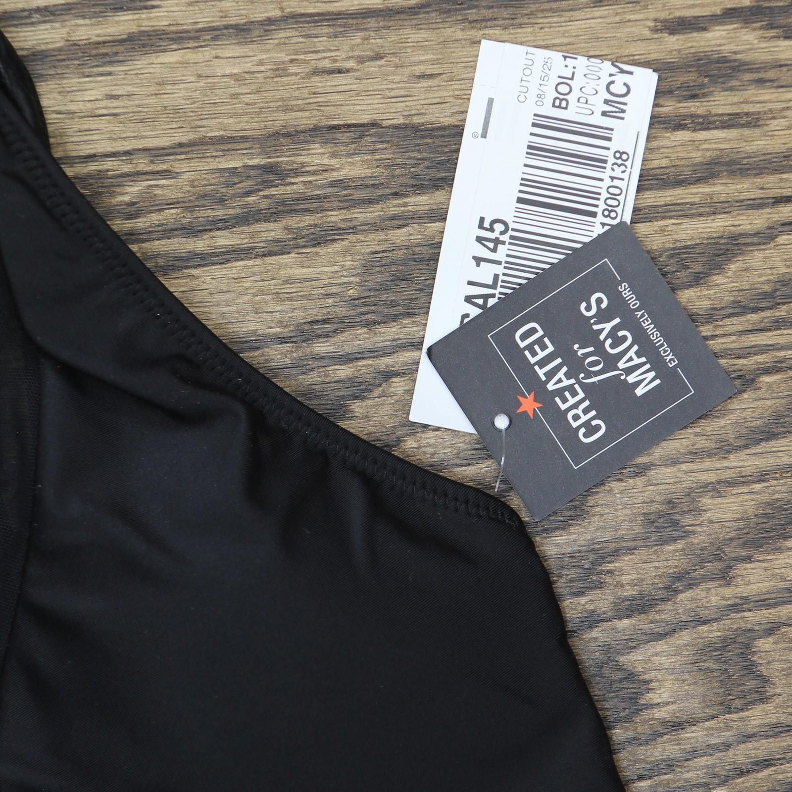 Bar III Nwt Bar Iii Womens Mesh Cutout Swimsuit Mbnb24232 Black S Size ONE SIZE - 3 Thumbnail