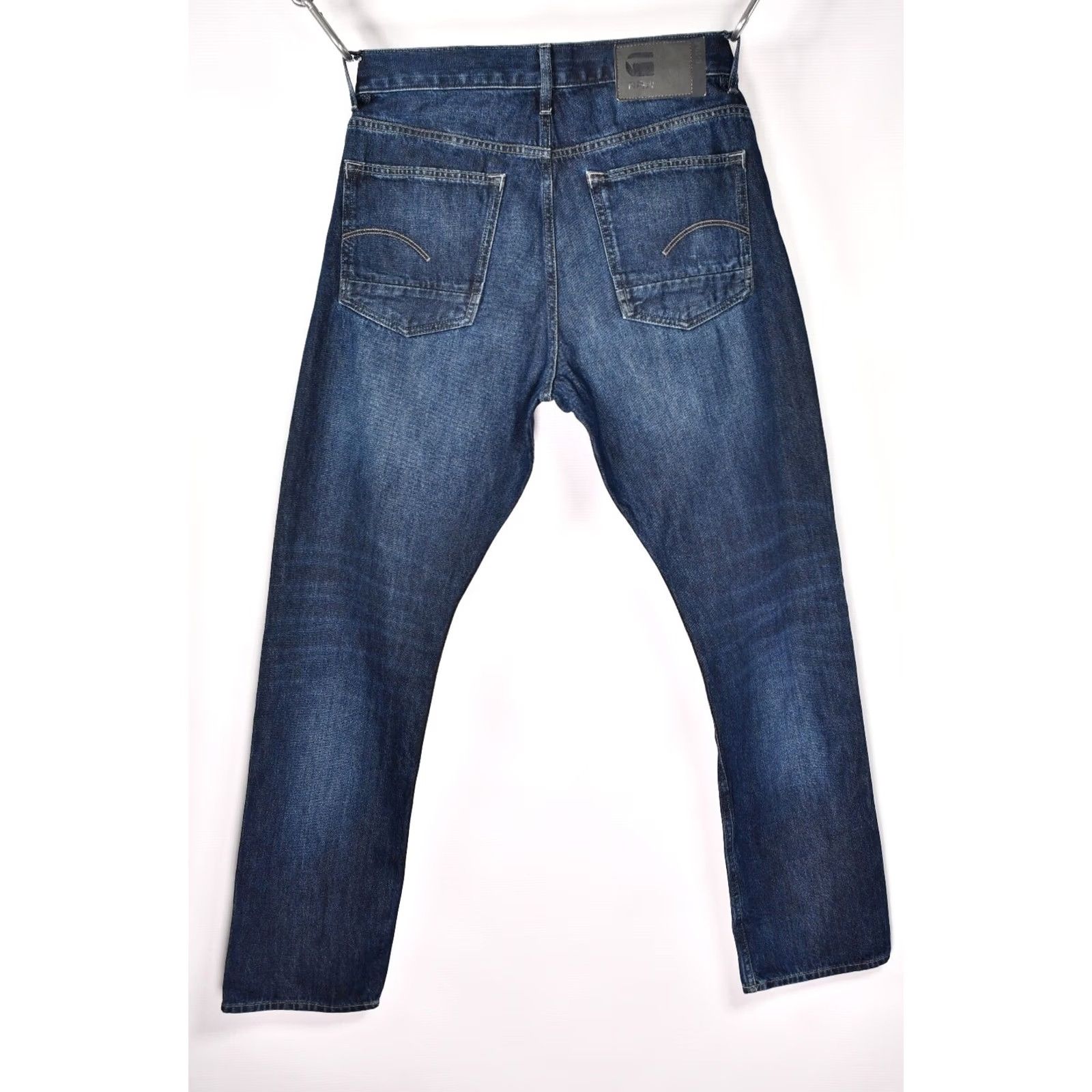 G-Star G-Star RAW Triple A Regular Straight Jeans W32/L32 Men Blue Cotton Denim 100% Cotton Classic Fit Size 32 (Vintage No) Mens Size US 32 / EU 48 - 3 Thumbnail