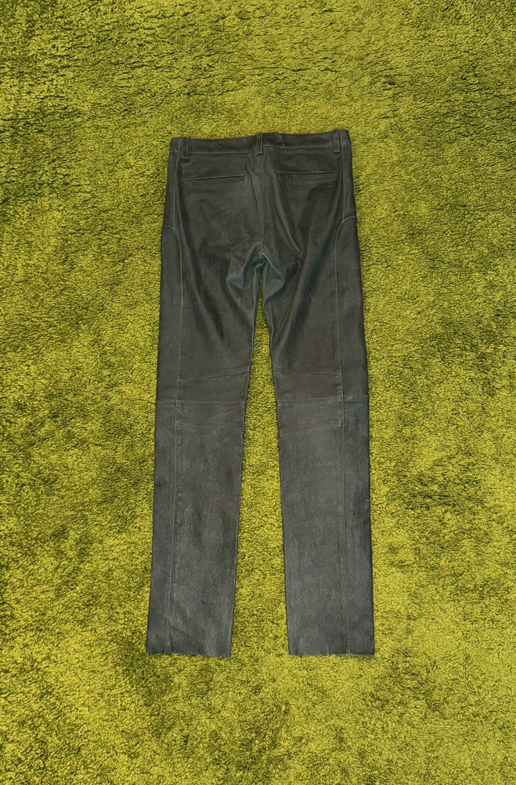 Designer Schacky and Jones avant garde 100% real leather pants Size 26" / US 2 / IT 38 - 2 Thumbnail