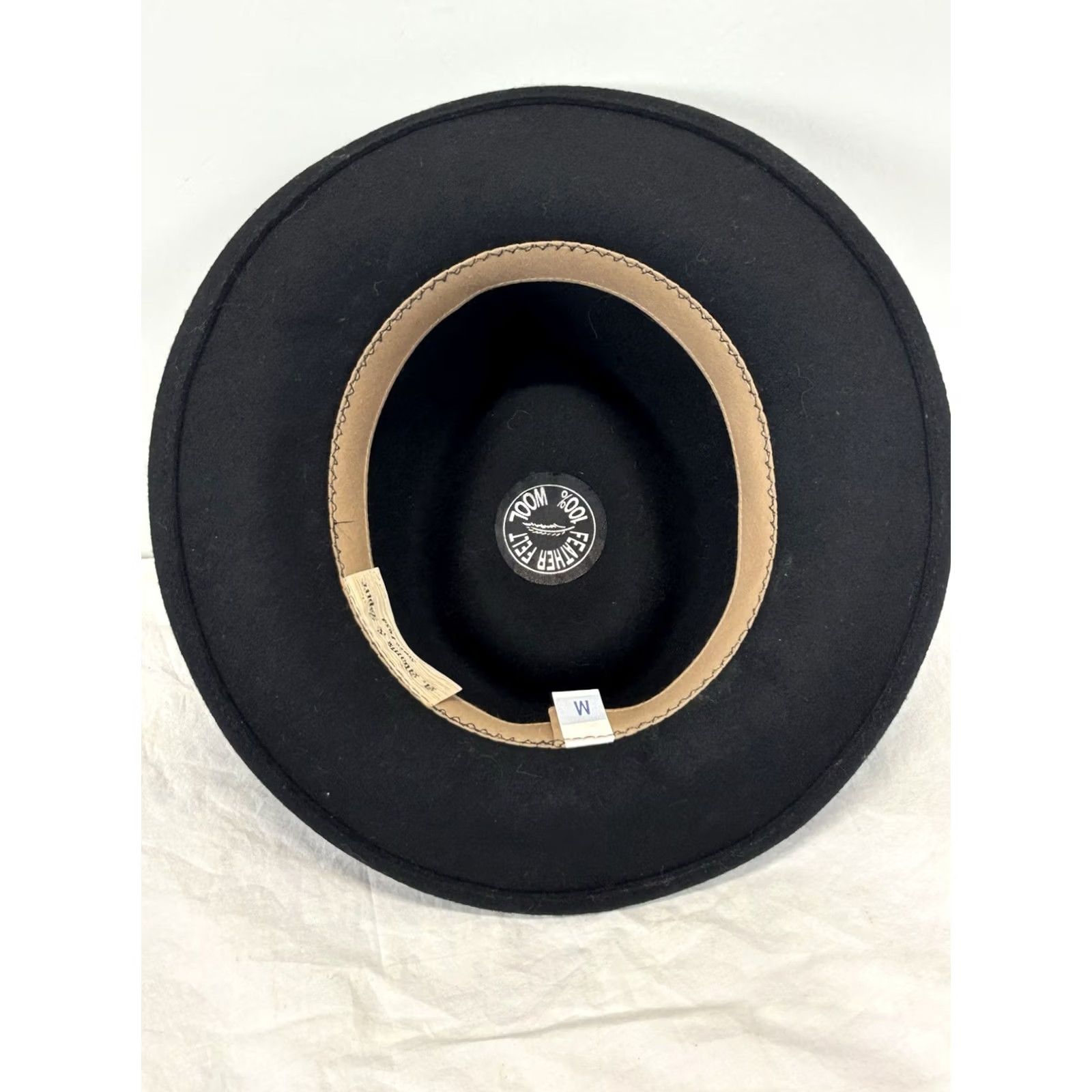 FELT Vtg A Adams & Spire Wool Felt Hat Mens Medium Black Fedora Classic Size ONE SIZE - 6 Thumbnail