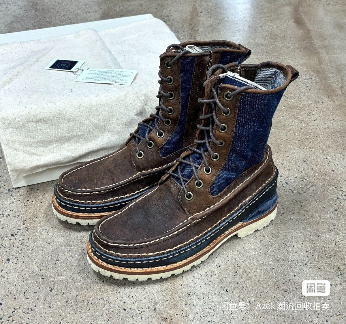 Visvim Visvim Grizzly Boots Folk Indigo Size US 10 / EU 43 - 1 Thumbnail