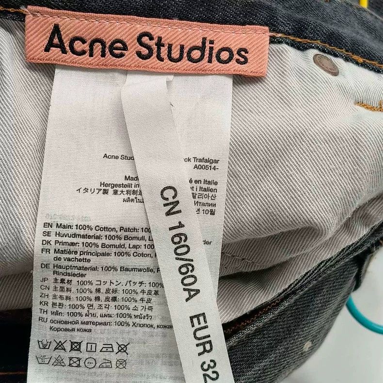 Acne Studios Acne Studios Washed black splashed ink jeans Size US 32 / EU 48 - 7 Thumbnail