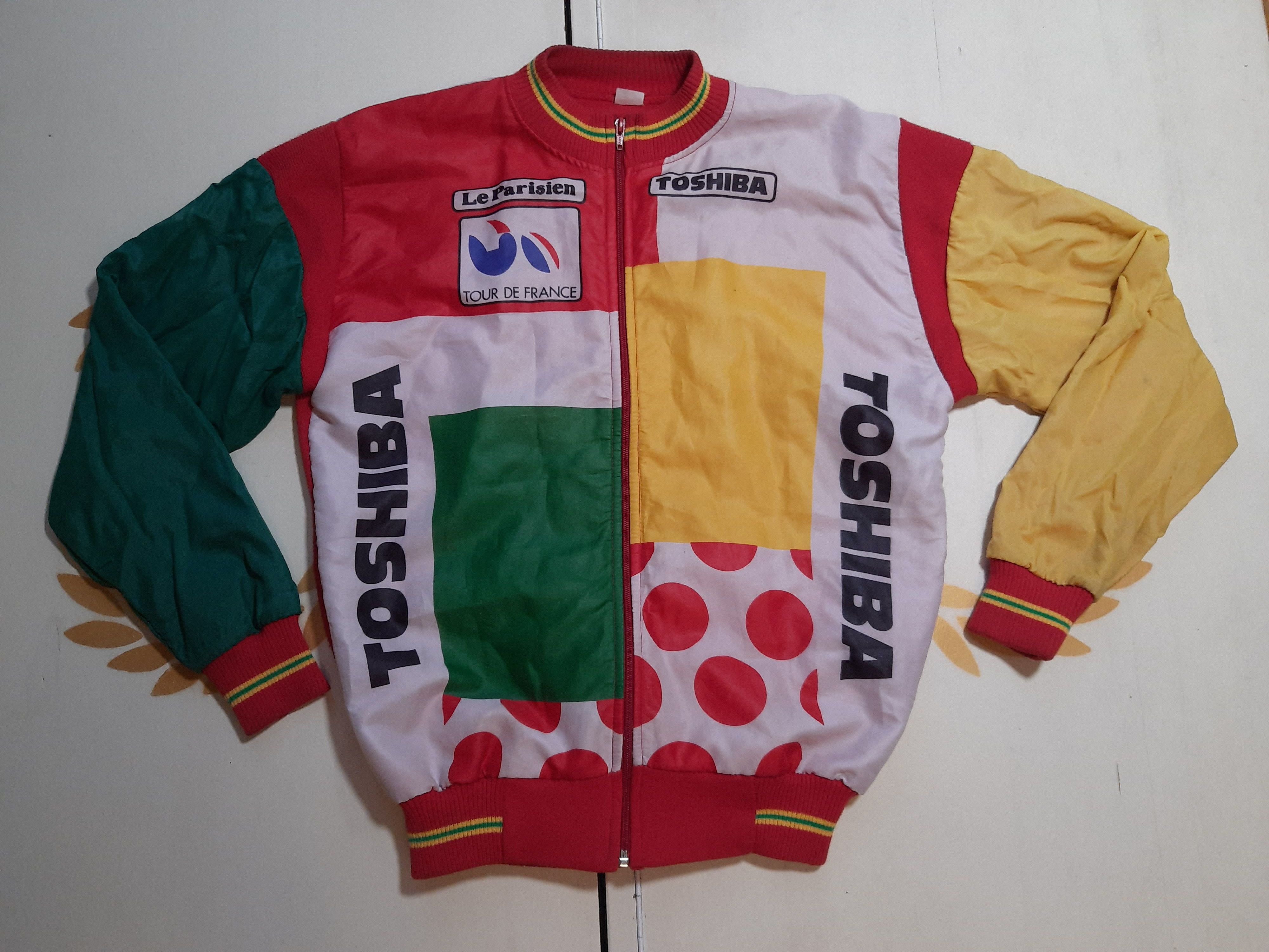 image of Cycle x Toshiba Tour De France Cycling Jacket 80's, Men's (Size Large)