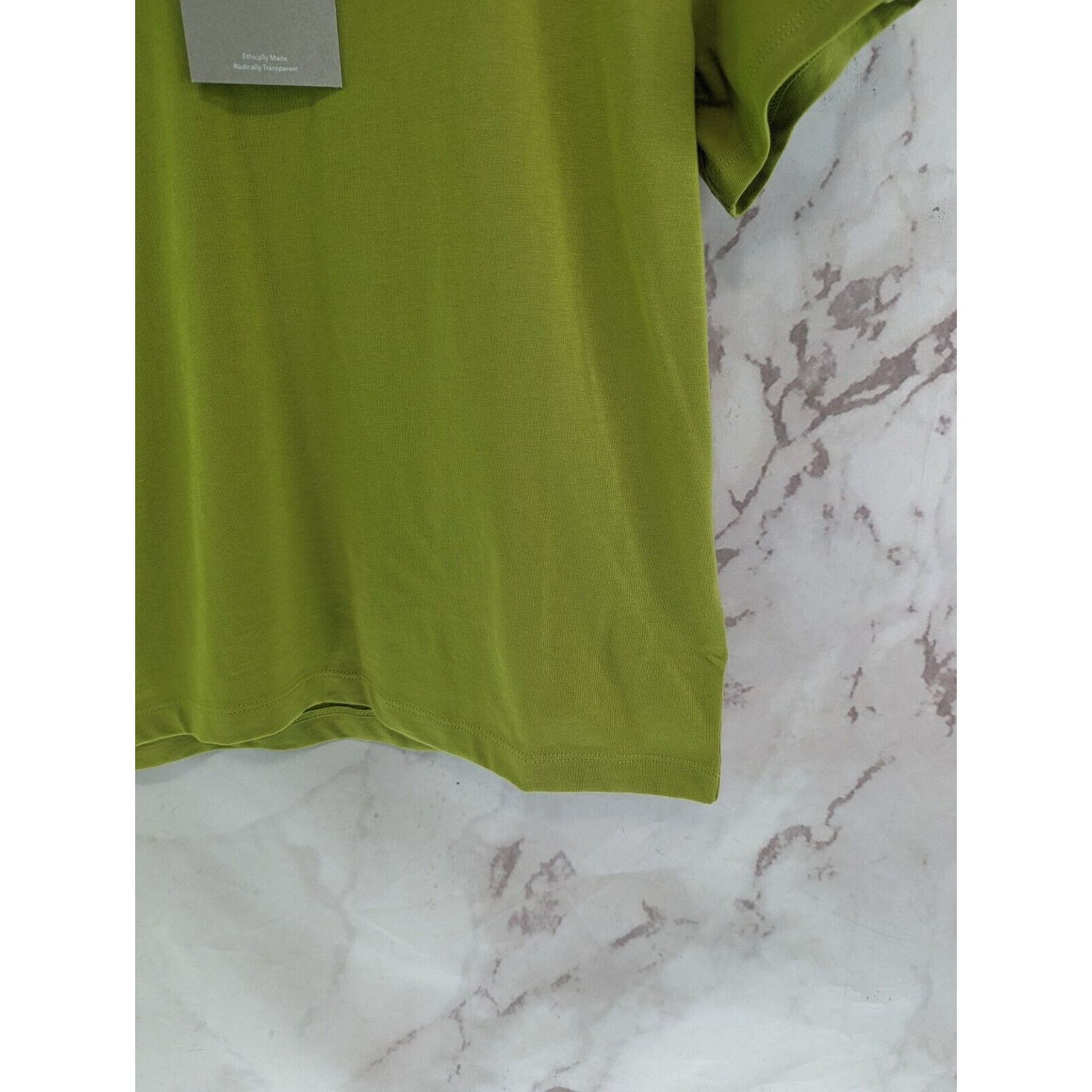 Everlane Everlane T Shirt Women Small Green Crew Neck Box Cut Tee Size S / US 4 / IT 40 - 4 Thumbnail