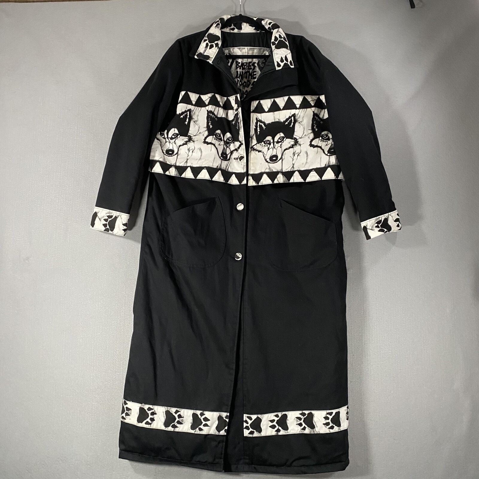 Other Vtg Wolf Wolves Babes In The Woods Trench Coat Jacket Large Size US L / EU 52-54 / 3 - 1 Thumbnail