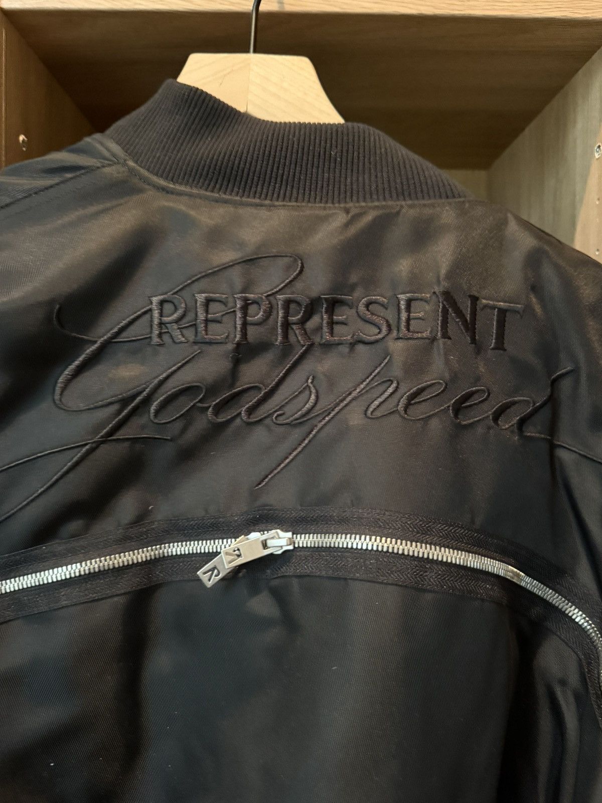 Represent Clo. Zip Back Bomber Jacket - Jet Black Size US L / EU 52-54 / 3 - 4 Thumbnail