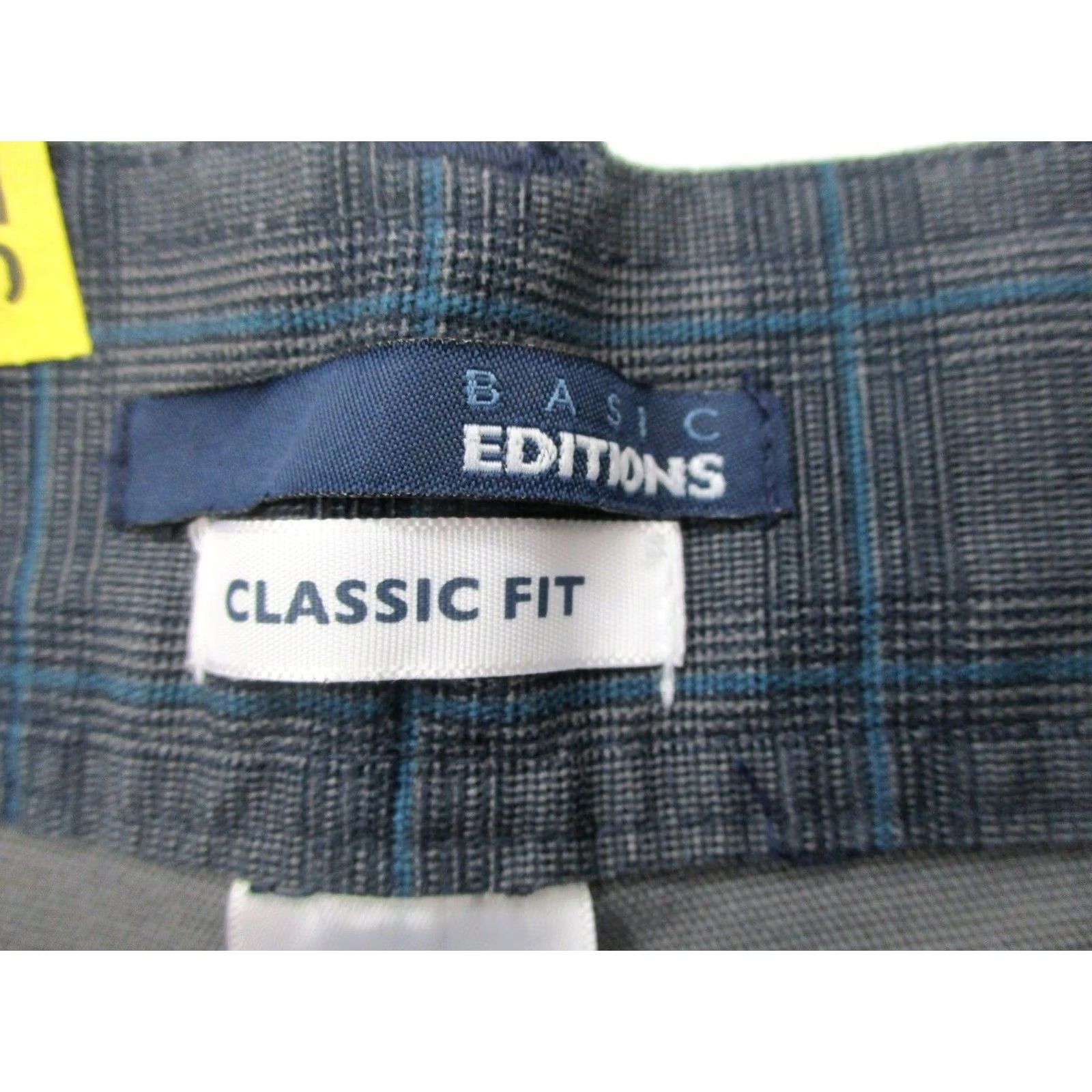 Basic Editions BASIC EDITIONS Pants Women Size 8 Classic Fit Navy Plaid Trouser Size 30" / US 8 / IT 44 - 3 Thumbnail