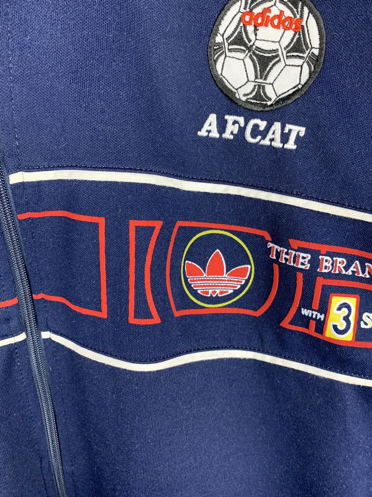 Adidas Adidas Afcat Vintage Retro Track Jacket 3-Stripes Size M Size US M / EU 48-50 / 2 - 11 Thumbnail
