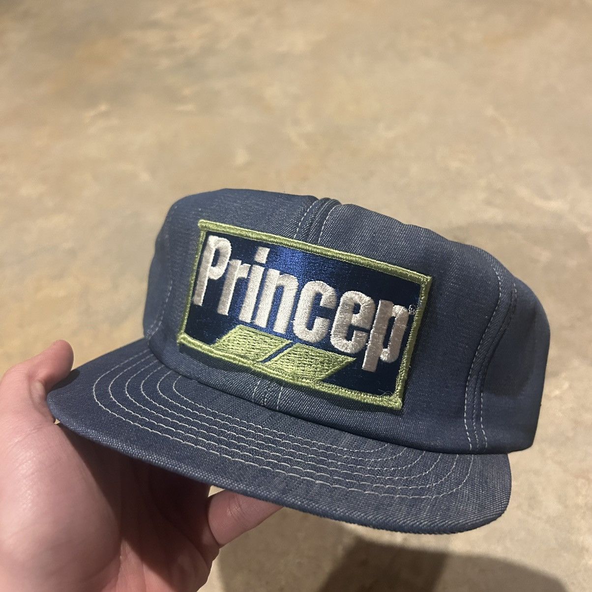 Swingster × Vintage Vintage 1980s Princep Swingster Denim Trucker Hat Size ONE SIZE - 3 Thumbnail