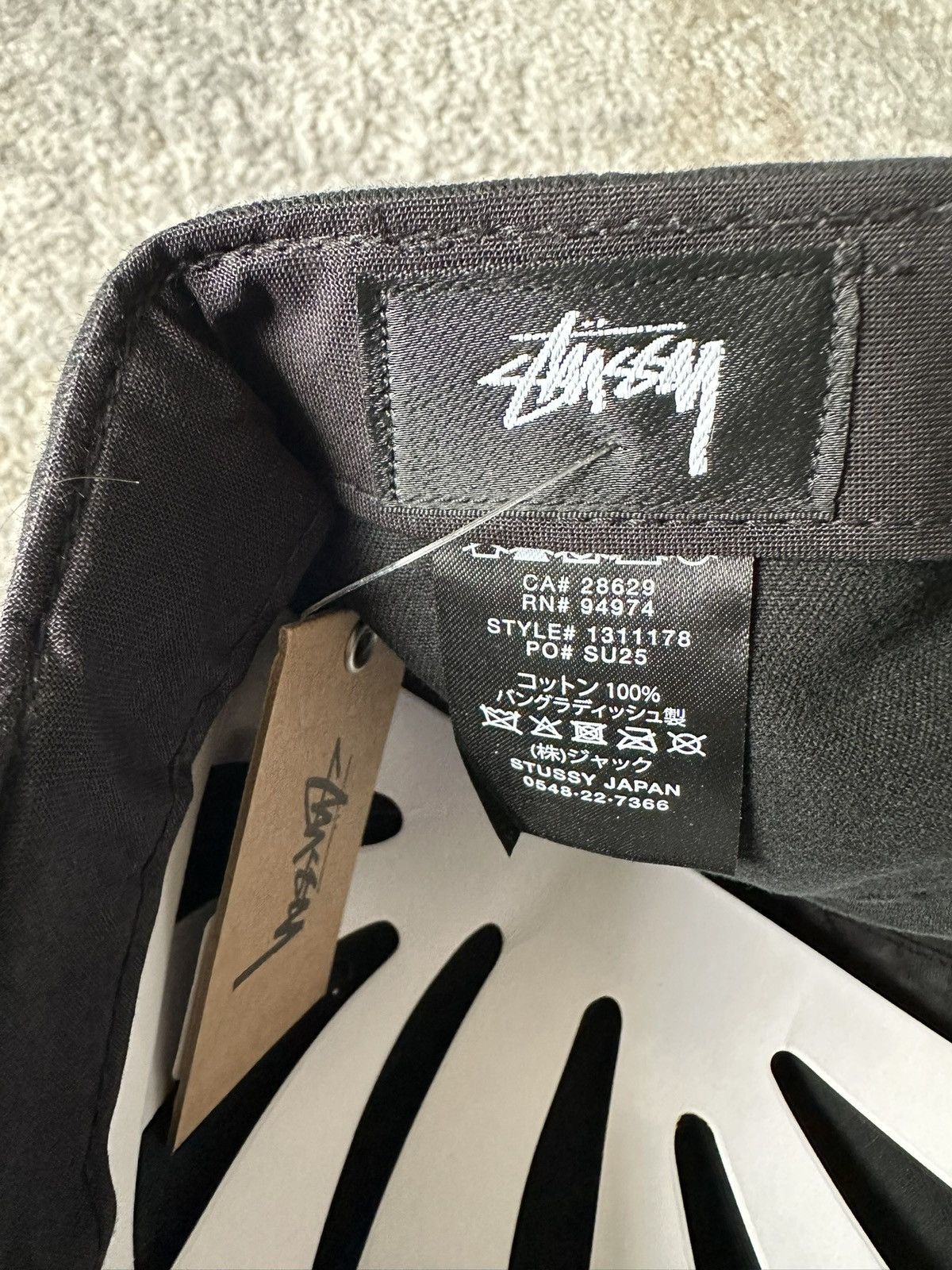 Stussy STUSSY LOW PROFILE ATHLETICS STRAPBACK BLACK CAP (SS25) Size ONE SIZE - 3 Thumbnail