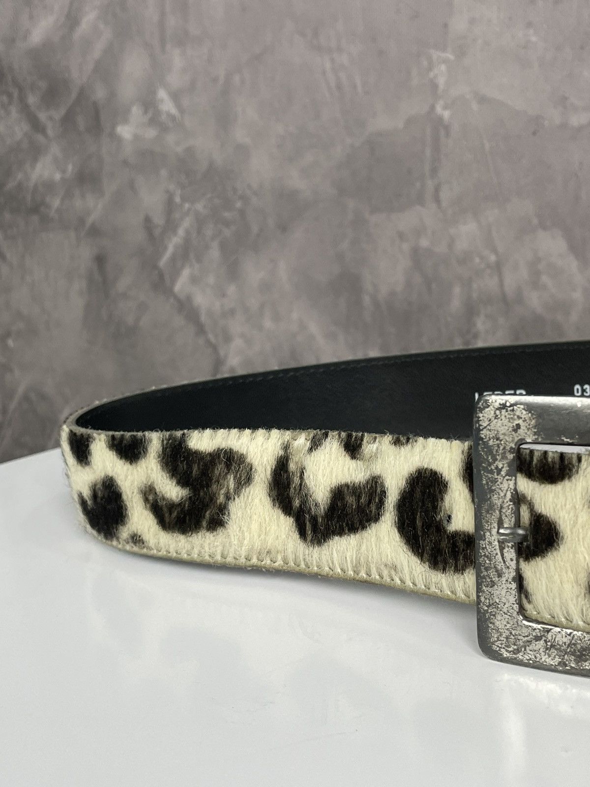 Hysteric Glamour × Le Grande Bleu (L.G.B.) × Vintage Y2K Cowboy Western Vibe Vintage Cow Leather Glamour Belt Size ONE SIZE - 4 Thumbnail
