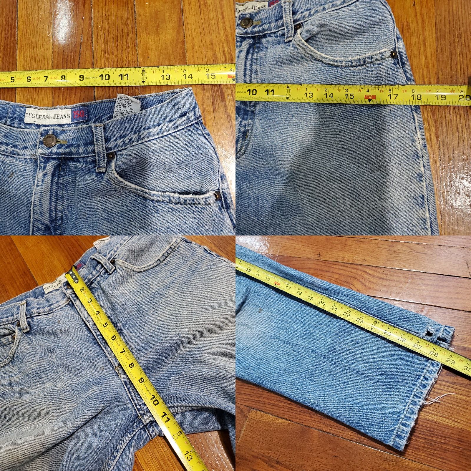 Bugle Boy VTG Bugle Boy Jeans 750 Mens 31x30 Baggy Straight Distressed Skater Grunge Y2K 80s 90s Hip Hop Size US 31 - 9 Thumbnail