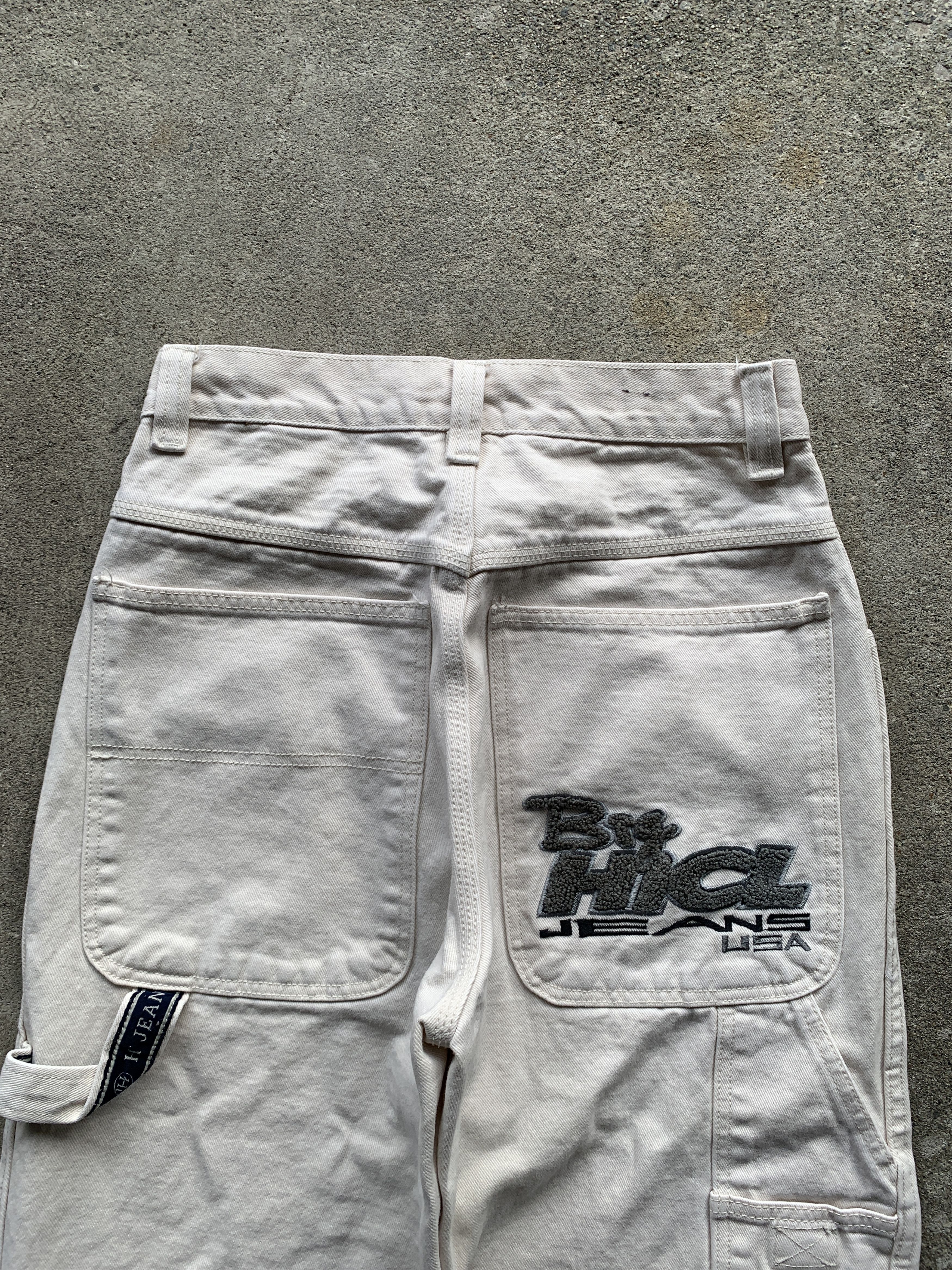 Japanese Brand × Vintage Vintage Y2K Cream Big HiCL Carpenter Jeans Size US 30 / EU 46 - 2 Thumbnail