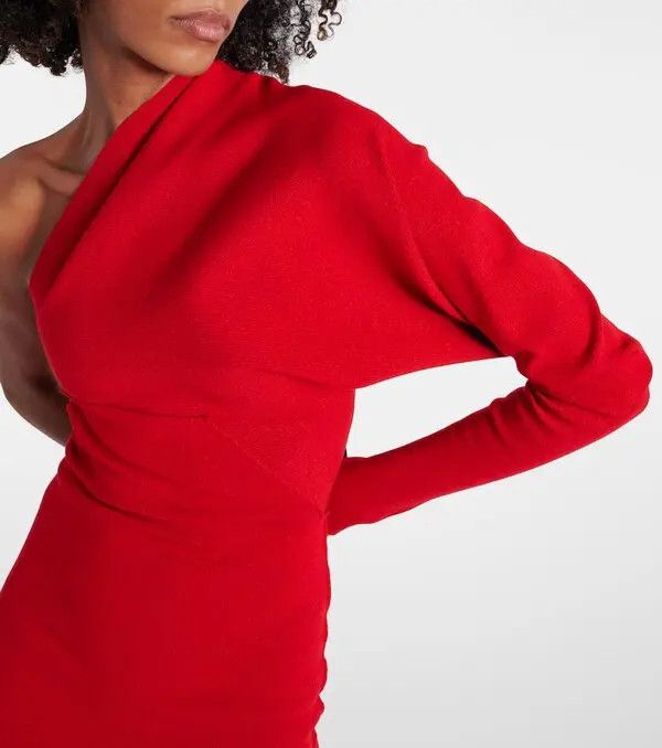 Rick Owens o1mle0426 One Shoulder Dress in Red Size M / US 6-8 / IT 42-44 - 4 Thumbnail