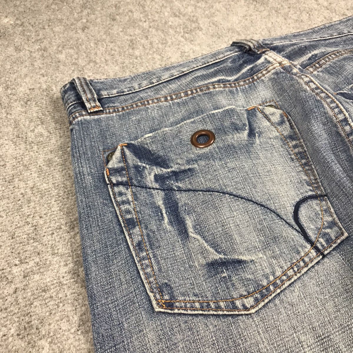 Japanese Brand BACK NUMBER JAPANESE DISTRESSED ART DENIM PANTS 142 Size US 34 / EU 50 - 12 Thumbnail