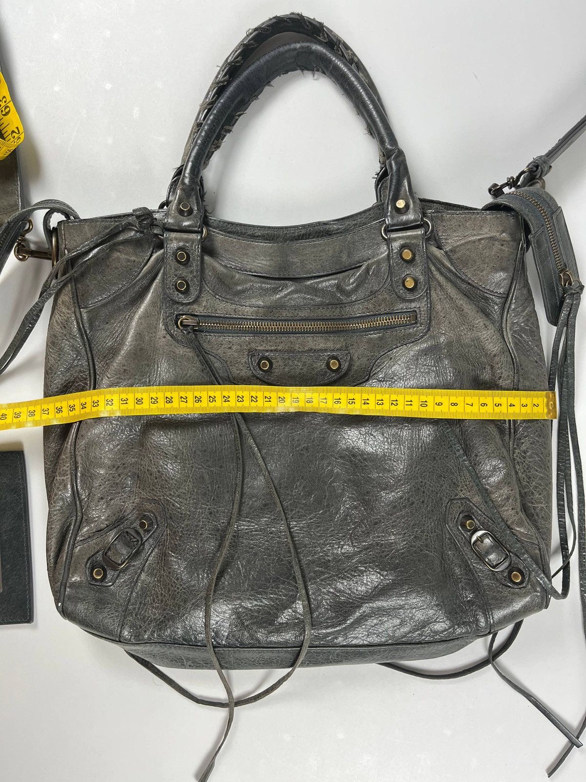 Balenciaga 2012 BALENCIAGA Black Lambskin Leather Motorcycle Velo Bag Size ONE SIZE - 16 Thumbnail
