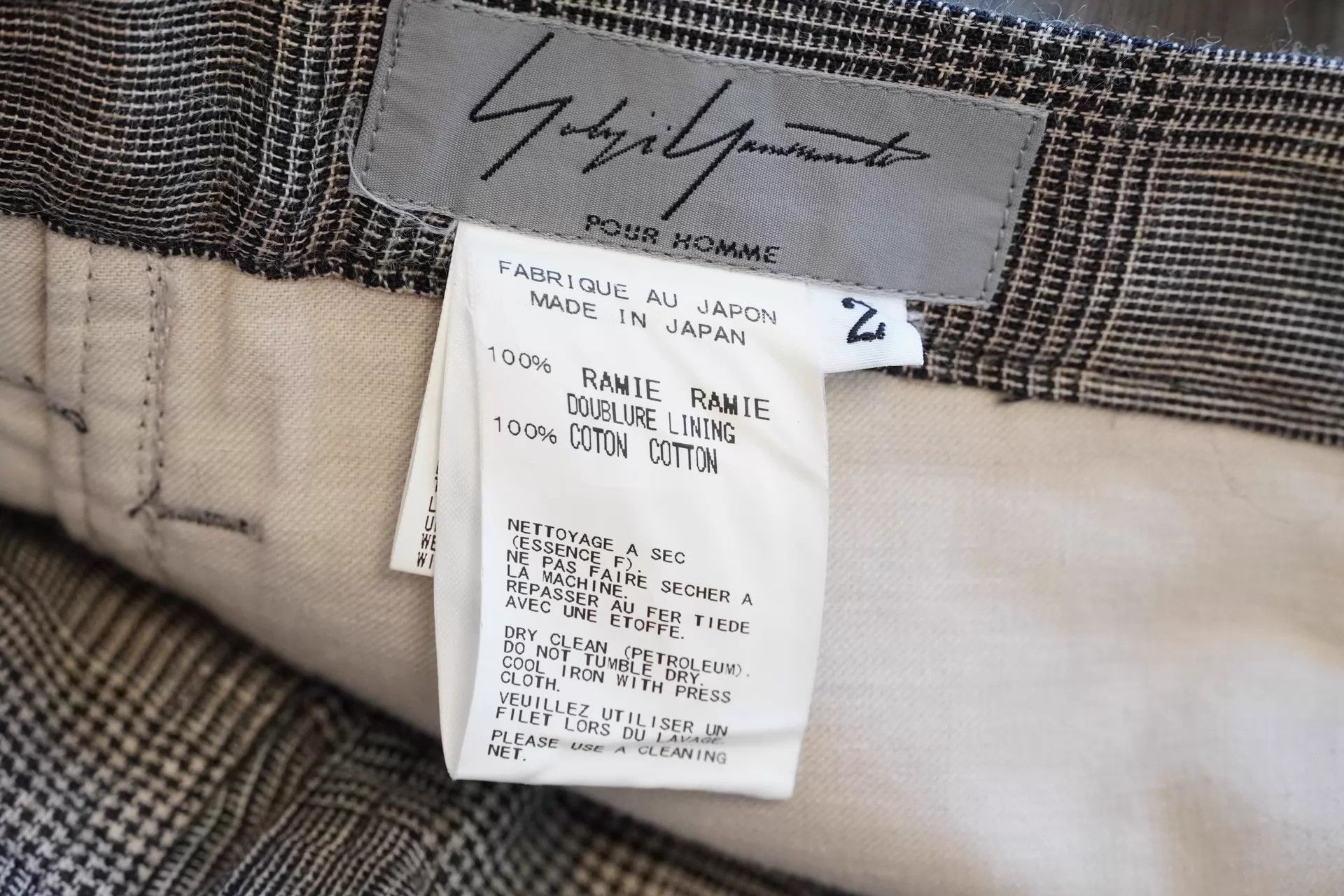Yohji Yamamoto Yohji Yamamoto 10AW Dyed Check Trousers Size 2 Size US 32 / EU 48 - 6 Thumbnail