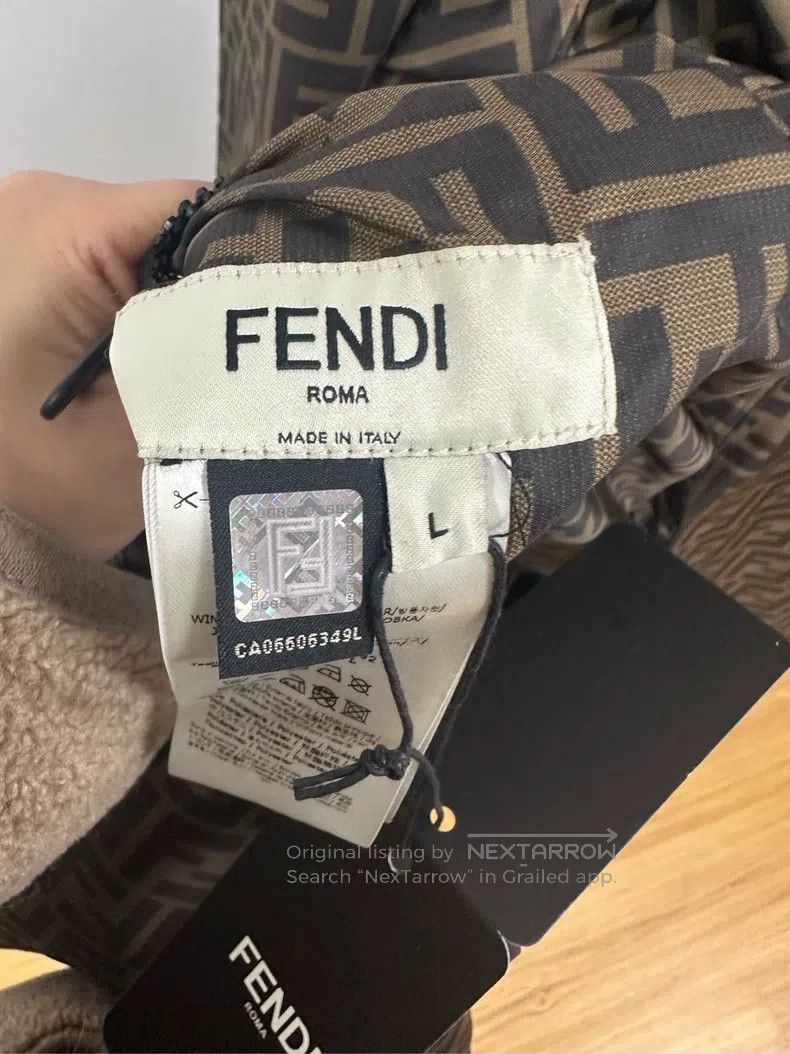 Fendi Fendi Logo Print Hooded Coat Size L / US 10 / IT 46 - 3 Thumbnail
