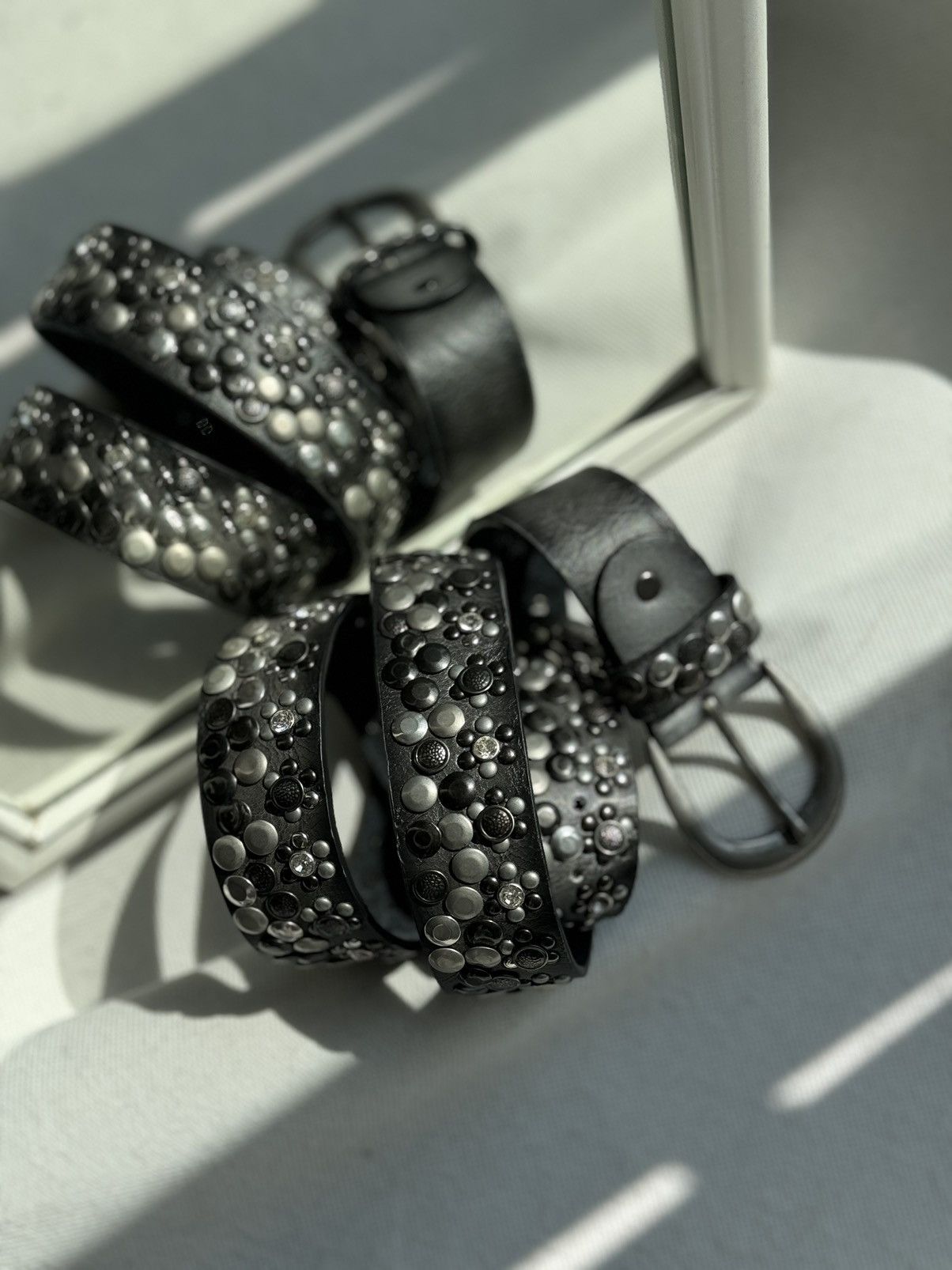 Hysteric Glamour × Japanese Brand Vintage Belts Y2K Rhinestones Punk leather belt Japanese Size ONE SIZE - 17 Thumbnail