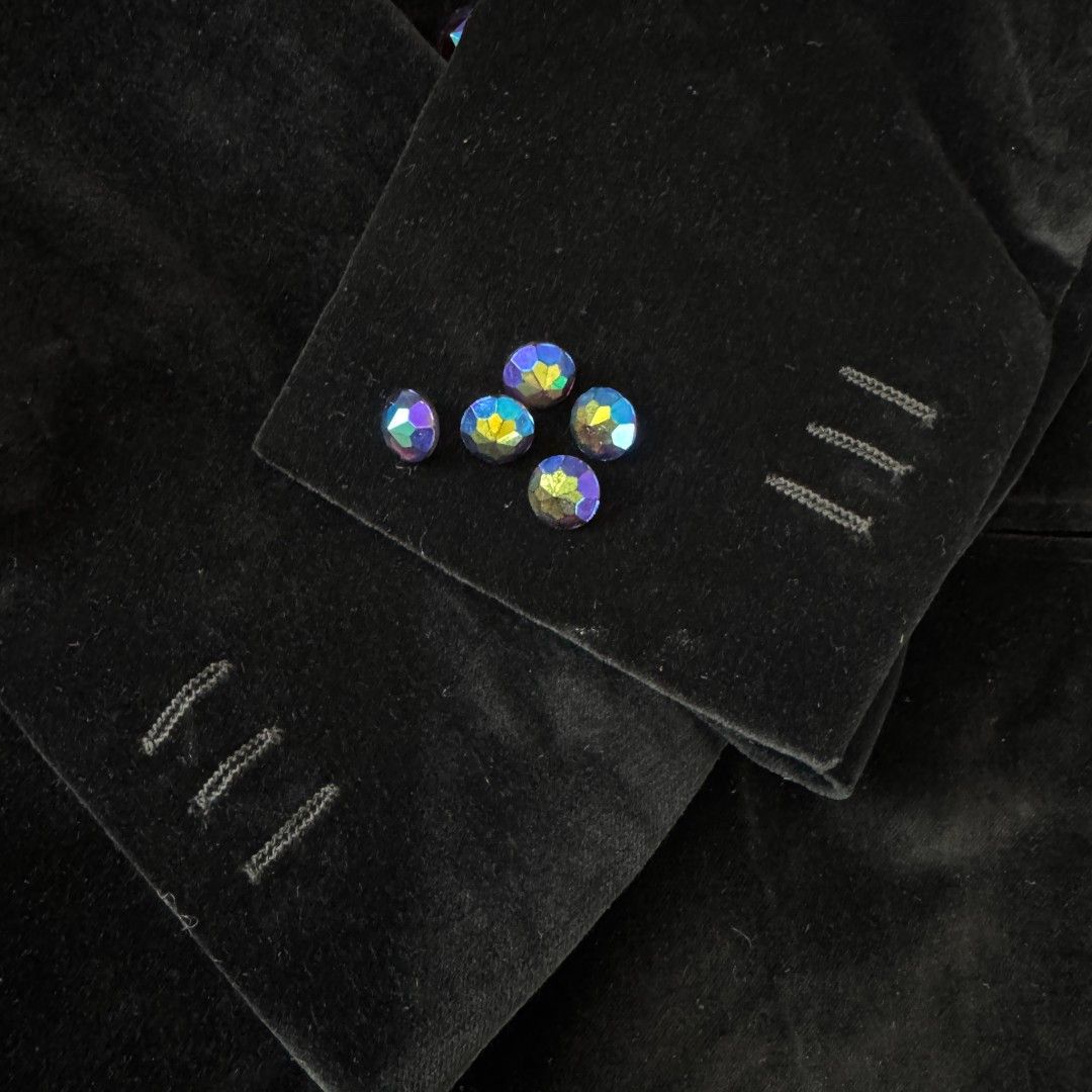 Etro 90s Men’s Black Velvet Blazer Size 48L - 11 Thumbnail