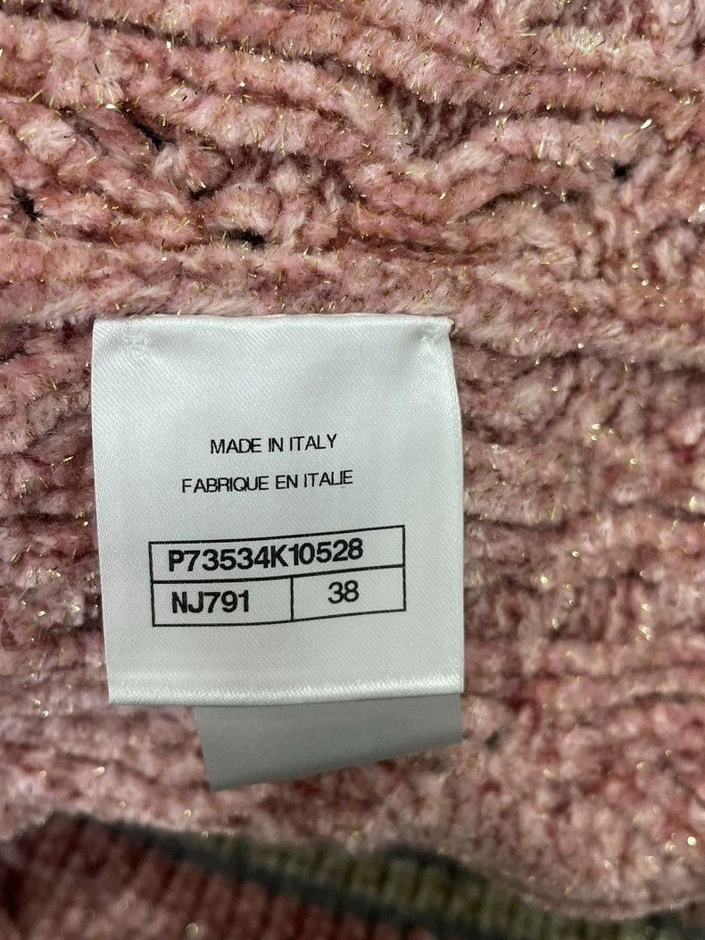 Chanel chanel Pink and gold velvet medium-length cardigan coat Size XS / US 0-2 / IT 36-38 - 5 Thumbnail