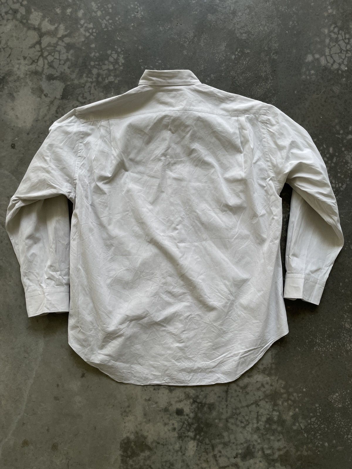 Comme des Garcons Homme Deux Vintage 90s COMME des GARÇONS Homme Deux White Plain Shirts Size US L / EU 52-54 / 3 - 8 Thumbnail