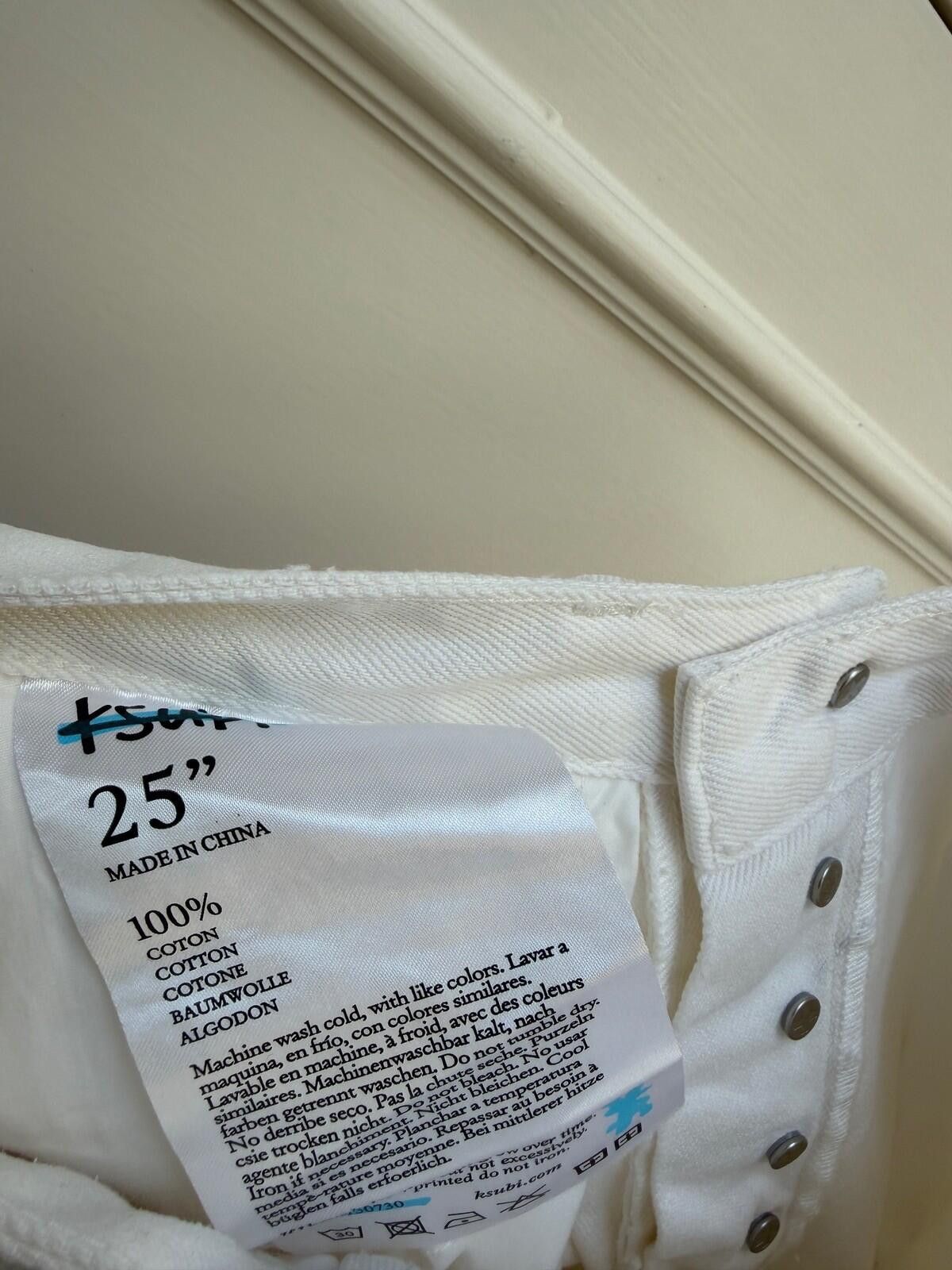 Ksubi new ksubi womens denim jeans brooklyn blanc sliced white 25 Size 25" / US 0 / IT 36 - 8 Thumbnail