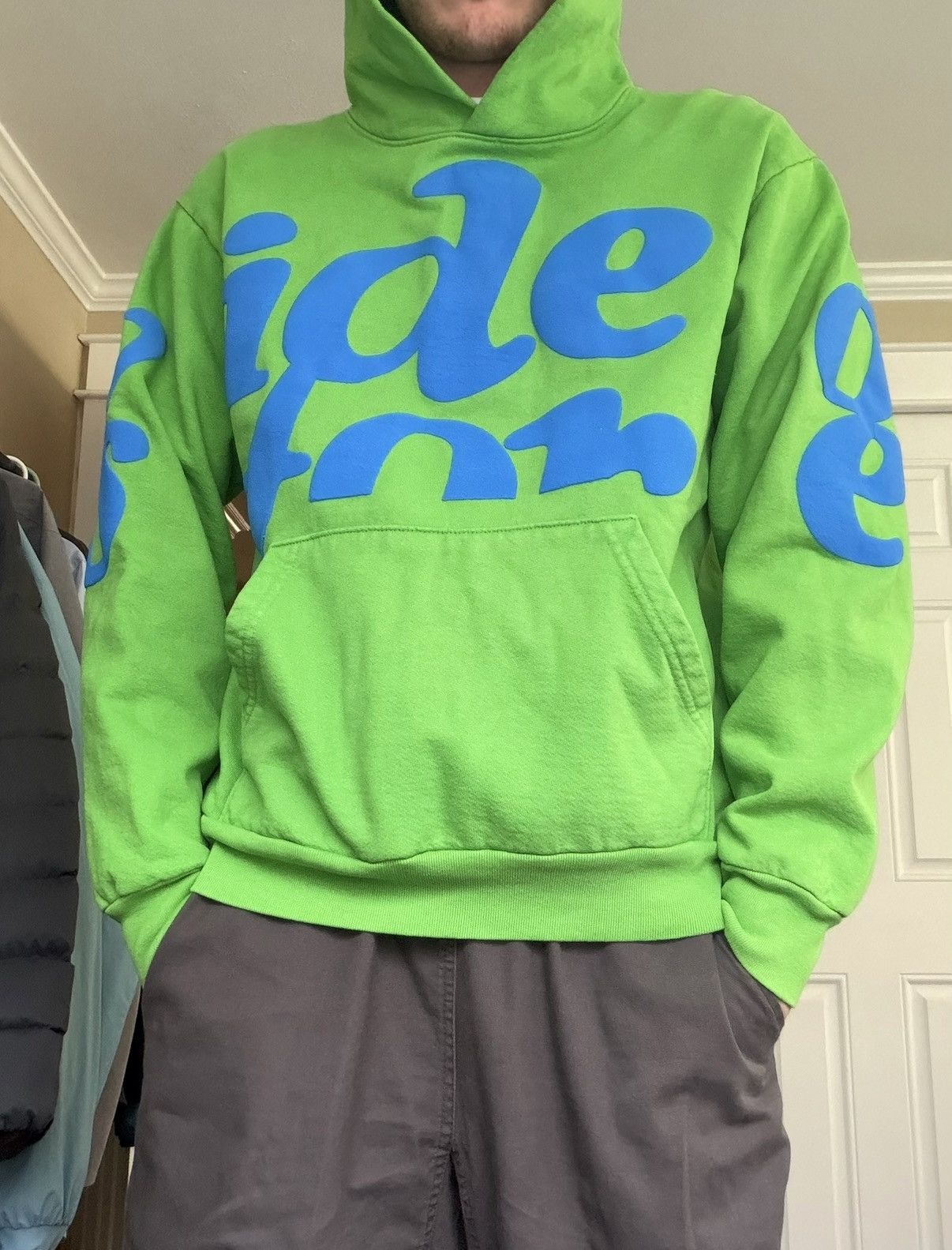 Video Store Apparel Video Store Hoodie - Green w Blue Puff Print Size US M / EU 48-50 / 2 - 10 Thumbnail