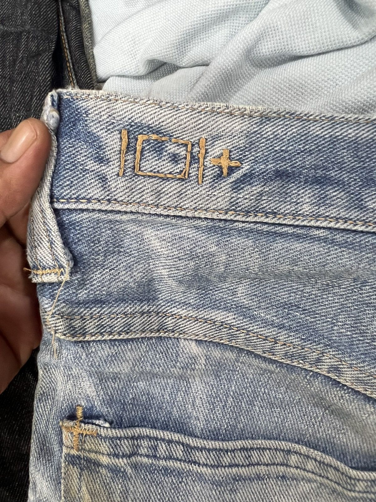 Lee 🔥Rare Vintage Lee 101+ Distressed Denim Size US 31 - 15 Thumbnail