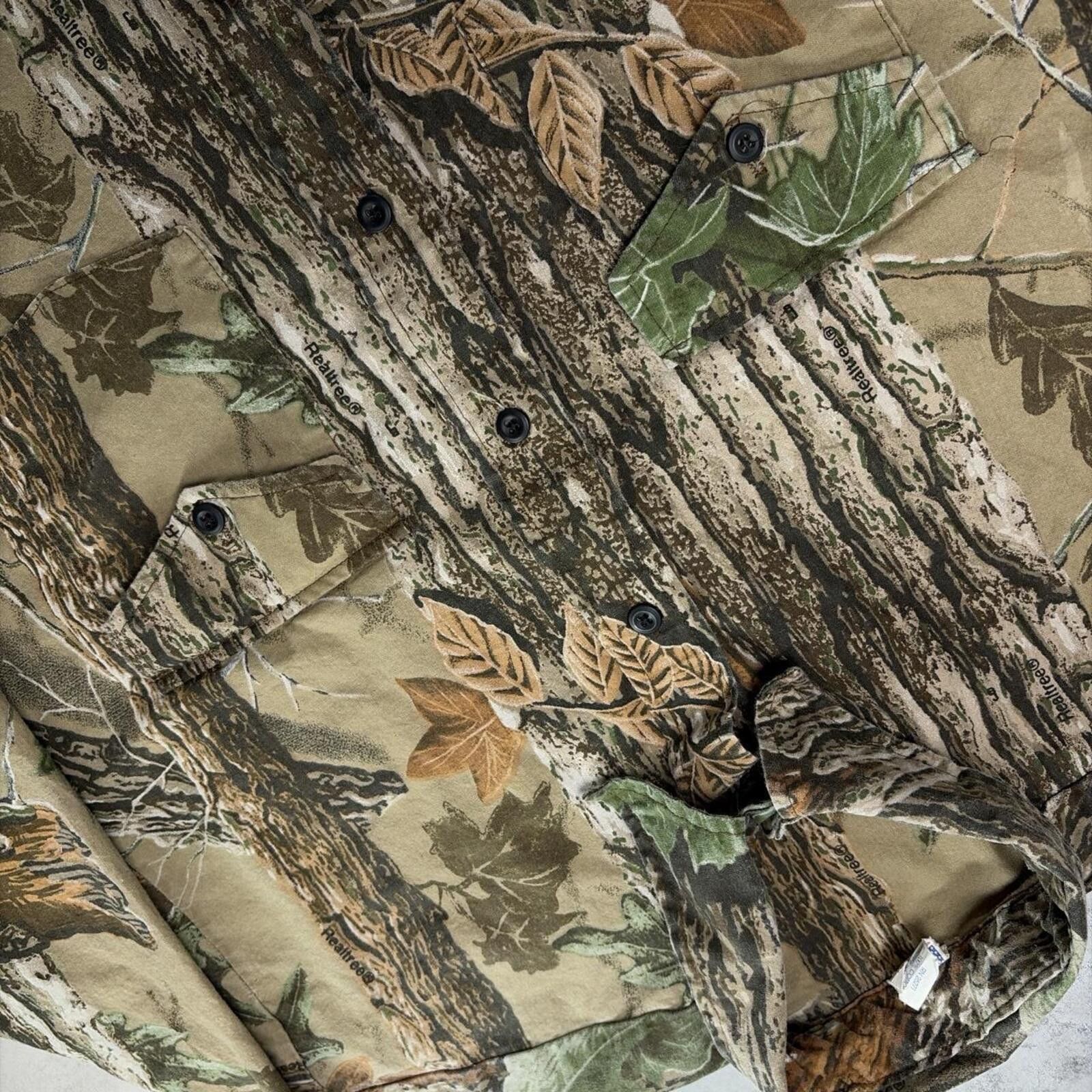 Realtree Vintage Realtree Grunge Hunting Long Sleeve Button Up Shirt Size US L / EU 52-54 / 3 - 7 Thumbnail