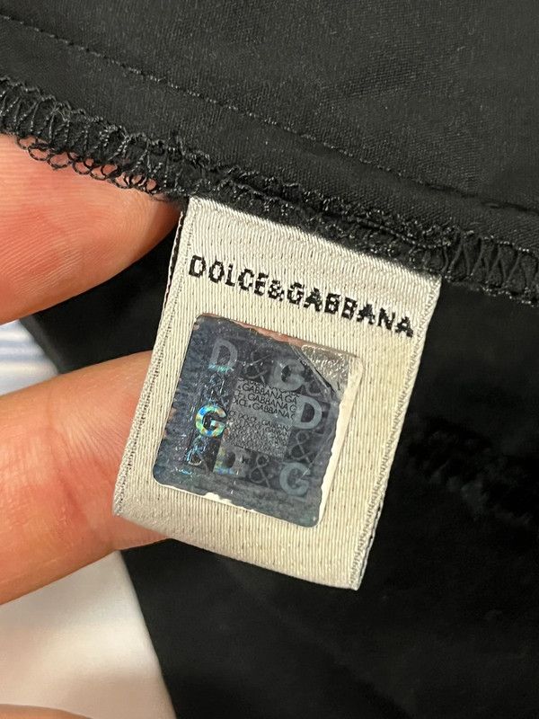 Dolce & Gabbana D&G Black Lace Trim Shirt SS 2006 Size L / US 10 / IT 46 - 20 Thumbnail