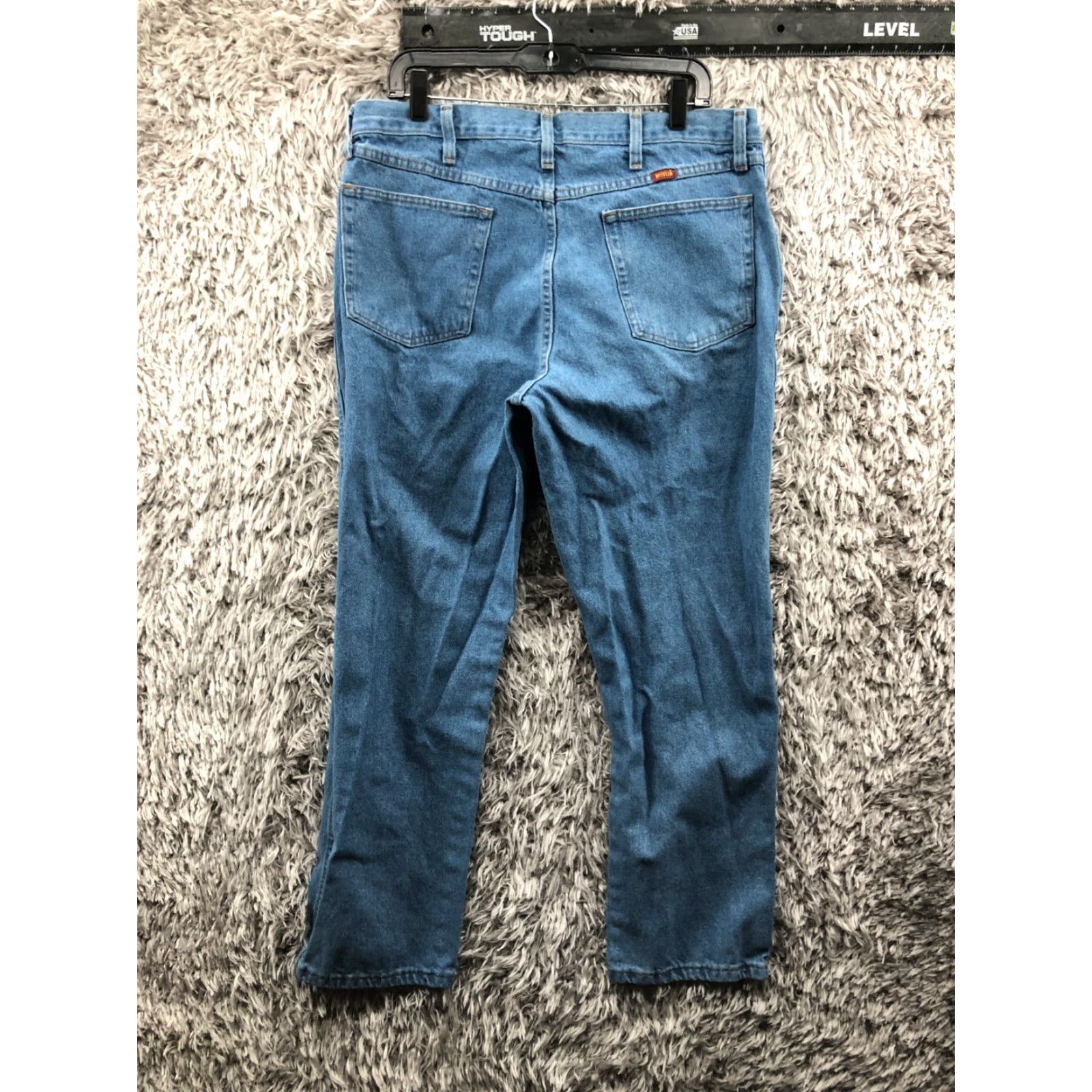 Denime Rustler Jeans 36x30 Mens Mid Rise Straight Leg Blue Denim Size US 36 / EU 52 - 5 Thumbnail
