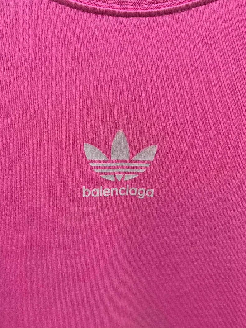 Balenciaga Balenciaga Adidas Co-branded Pink Short Sleeve T-shirt Size US M / EU 48-50 / 2 - 3 Thumbnail