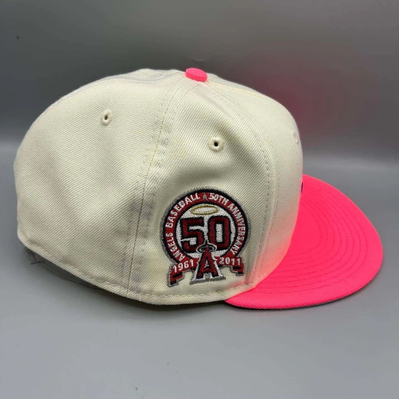 New Era Los Angeles LA Angels Hat Men 7 1/2 Embroidered Fitted Cap Size ONE SIZE - 7 Thumbnail