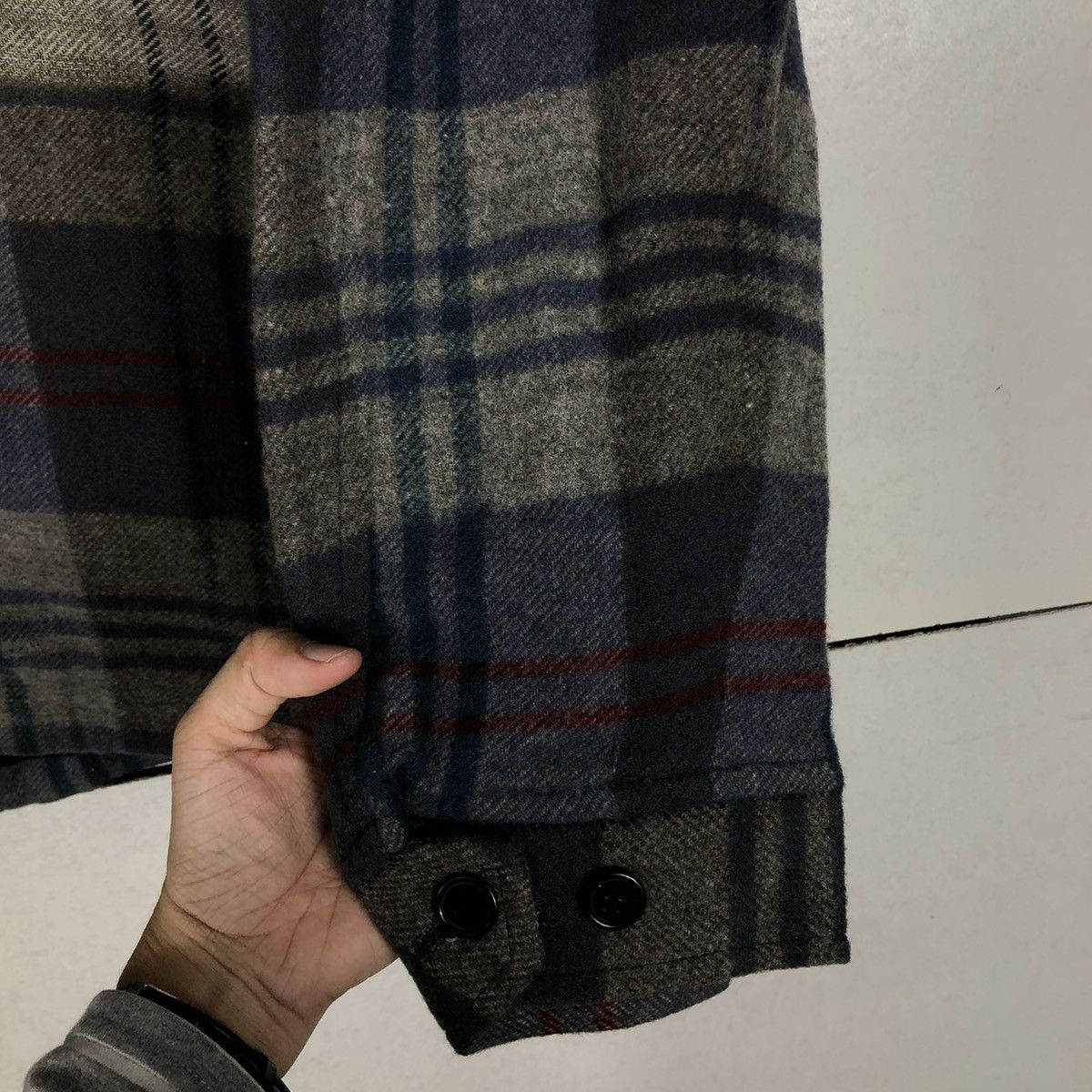 Japanese Brand 🔥VINTAGE FLANNEL WOOL JACKET ZIPPER PARALYSER ISSEY MIYAKE Size US M / EU 48-50 / 2 - 17 Thumbnail