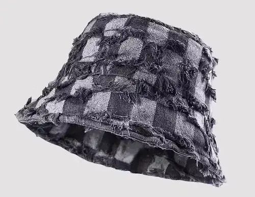 Other Checkerboard plaid distressed bucket hat Size ONE SIZE - 3 Thumbnail