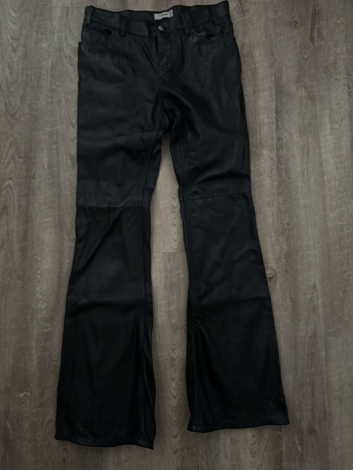 Celine Celine Leather Pants Flared 40 Size 27" / US 4 / IT 40 - 7 Thumbnail