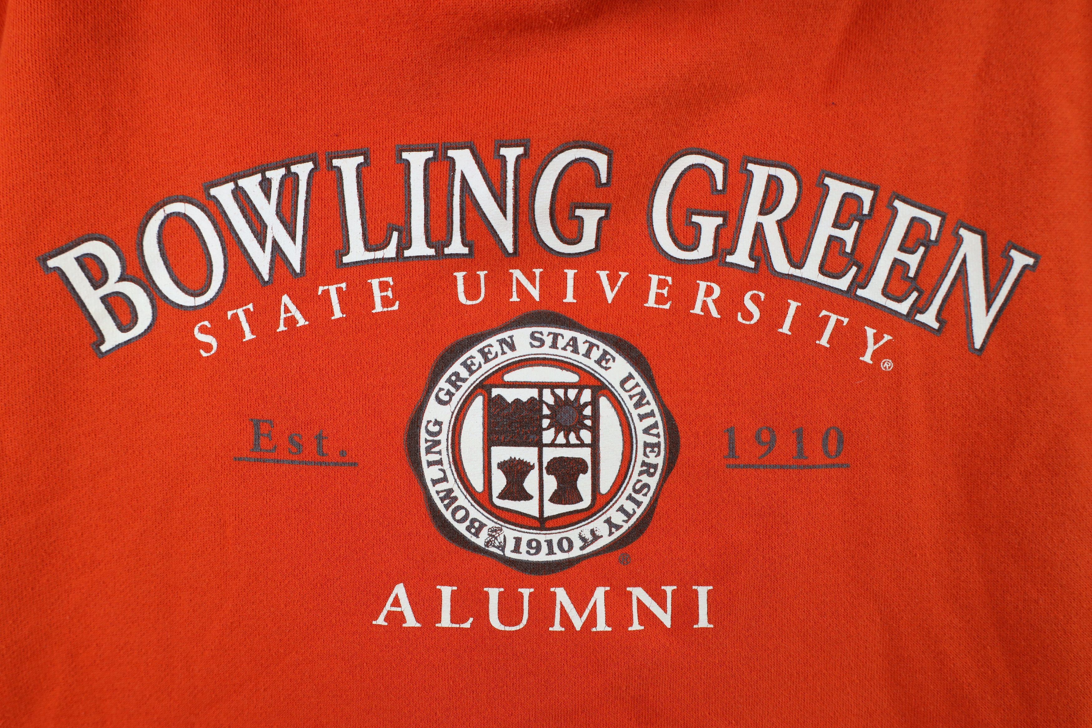 Vintage Vintage 90s Bowling State University Alumni Hoodie Orange Size US XXL / EU 58 / 5 - 4 Thumbnail